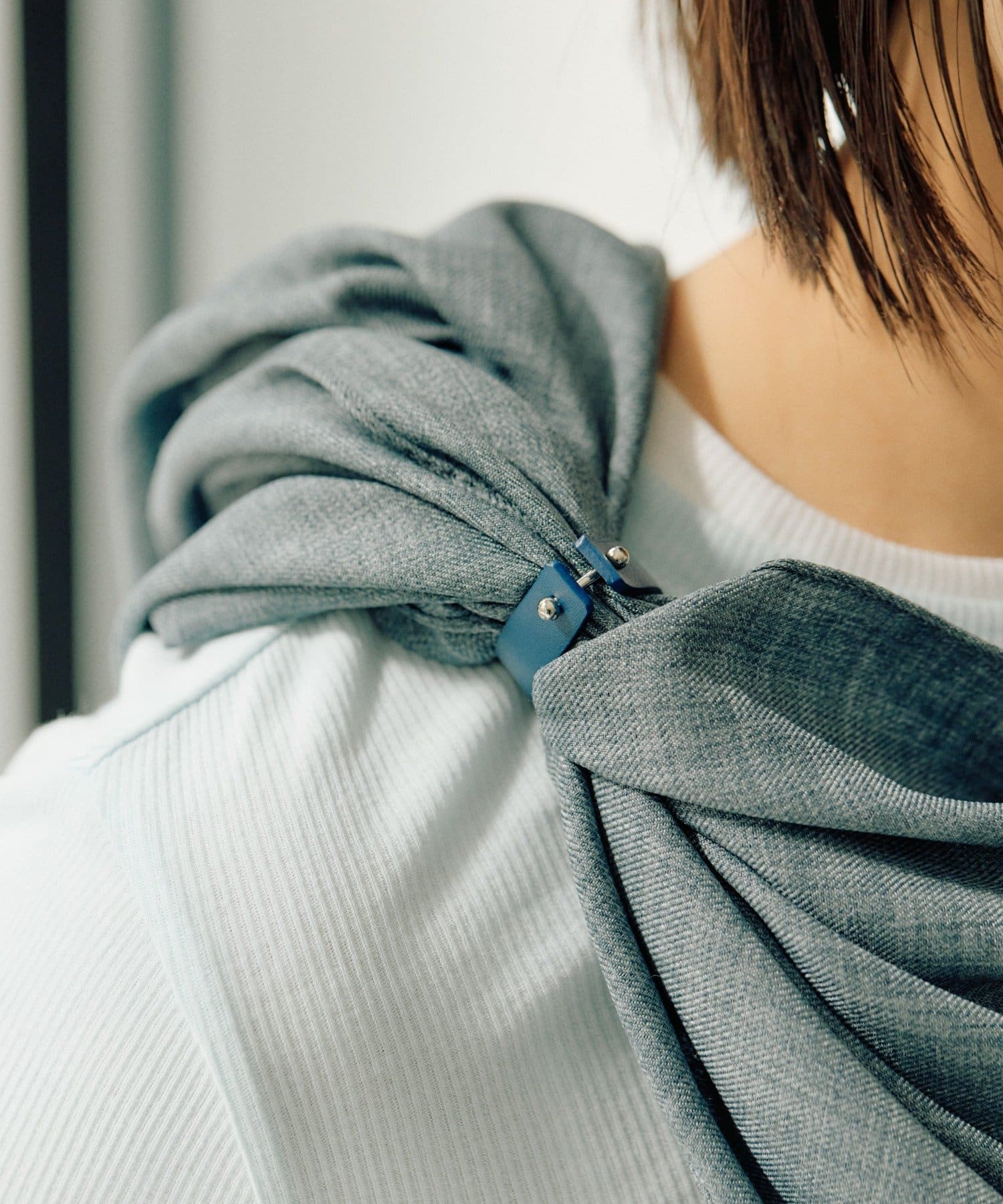 OUTLET(アウトレット) 【ear PAPILLONNER】リング付き無地ロングストール