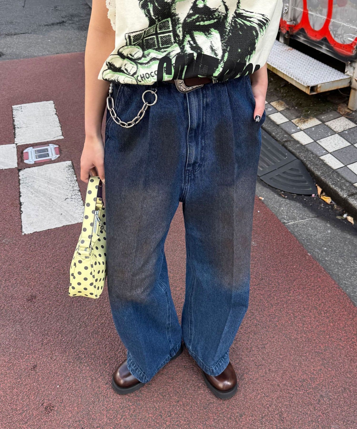 OUTLET(アウトレット) 【Ciaopanic】ワンタックストレートデニムパンツ