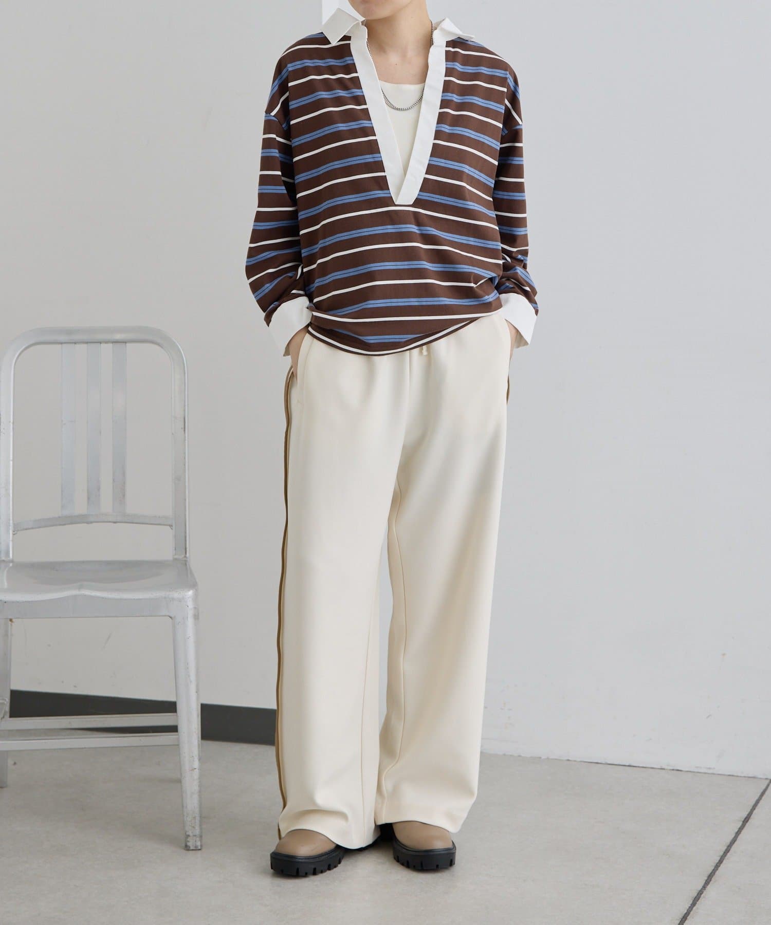 OUTLET(アウトレット) 【ear PAPILLONNER】ボーダーポロシャツ【SUM1 STYLE】