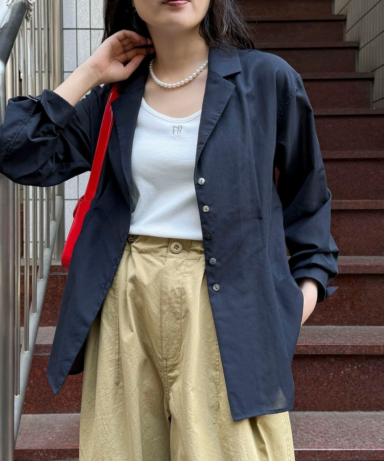 FREDY & GLOSTER(フレディ アンド グロスター) 【人気アイテムの夏バージョン】リネン混シアーテーラードシャツ