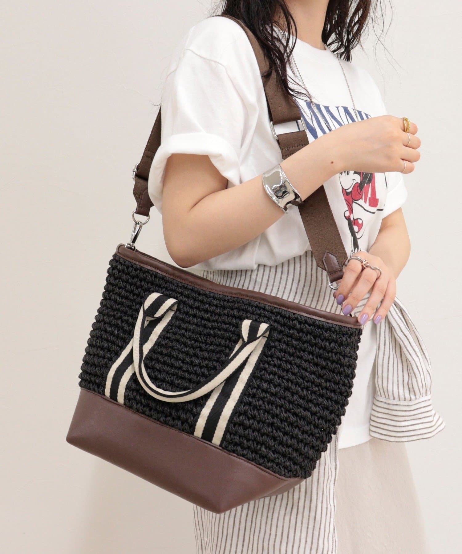 FREDY & GLOSTER(フレディ アンド グロスター) ペーパーバイカラートートバッグ