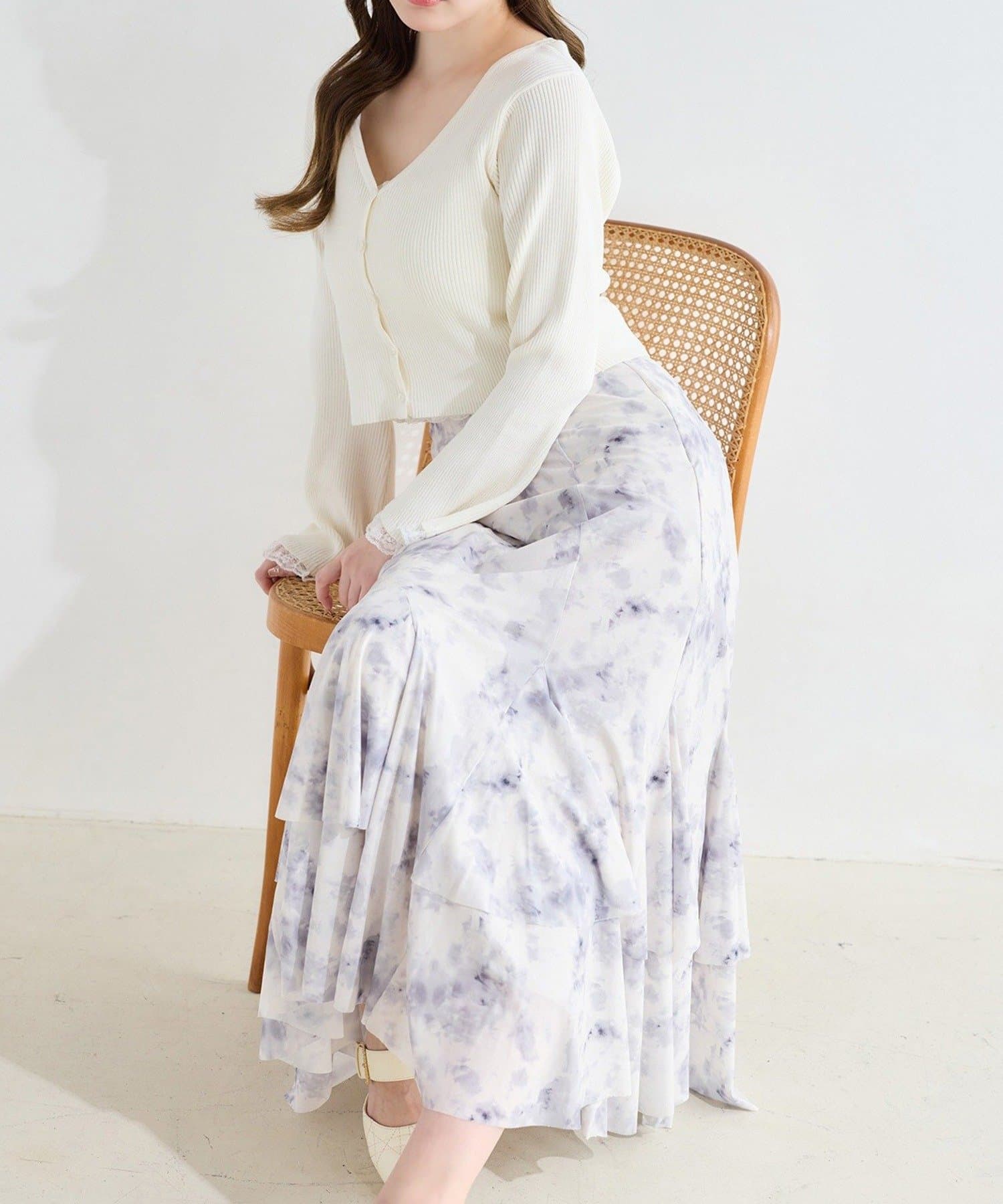 NICE CLAUP / OLIVE des OLIVE OUTLET(ナイスクラップ  / オリーブ デ オリーブ アウトレット) 【one after another】チュールマーメイドスカート