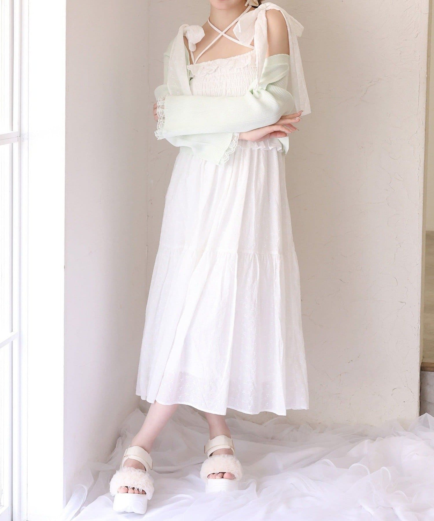 NICE CLAUP / OLIVE des OLIVE OUTLET(ナイスクラップ  / オリーブ デ オリーブ アウトレット) 【one after another】シャーリングワンピ