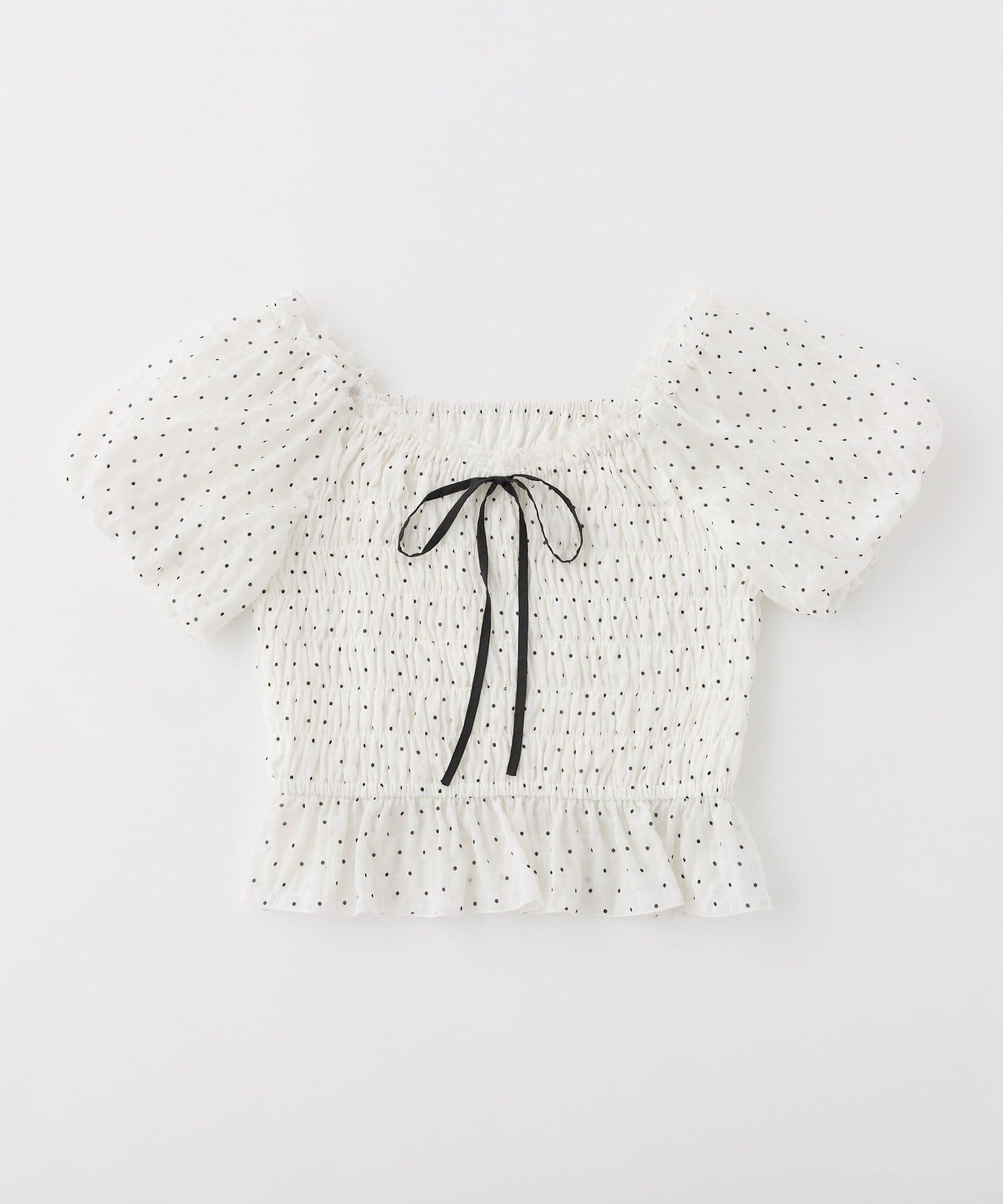 one after another NICE CLAUP(ワンアフターアナザー ナイスクラップ) シャーリングブラウス