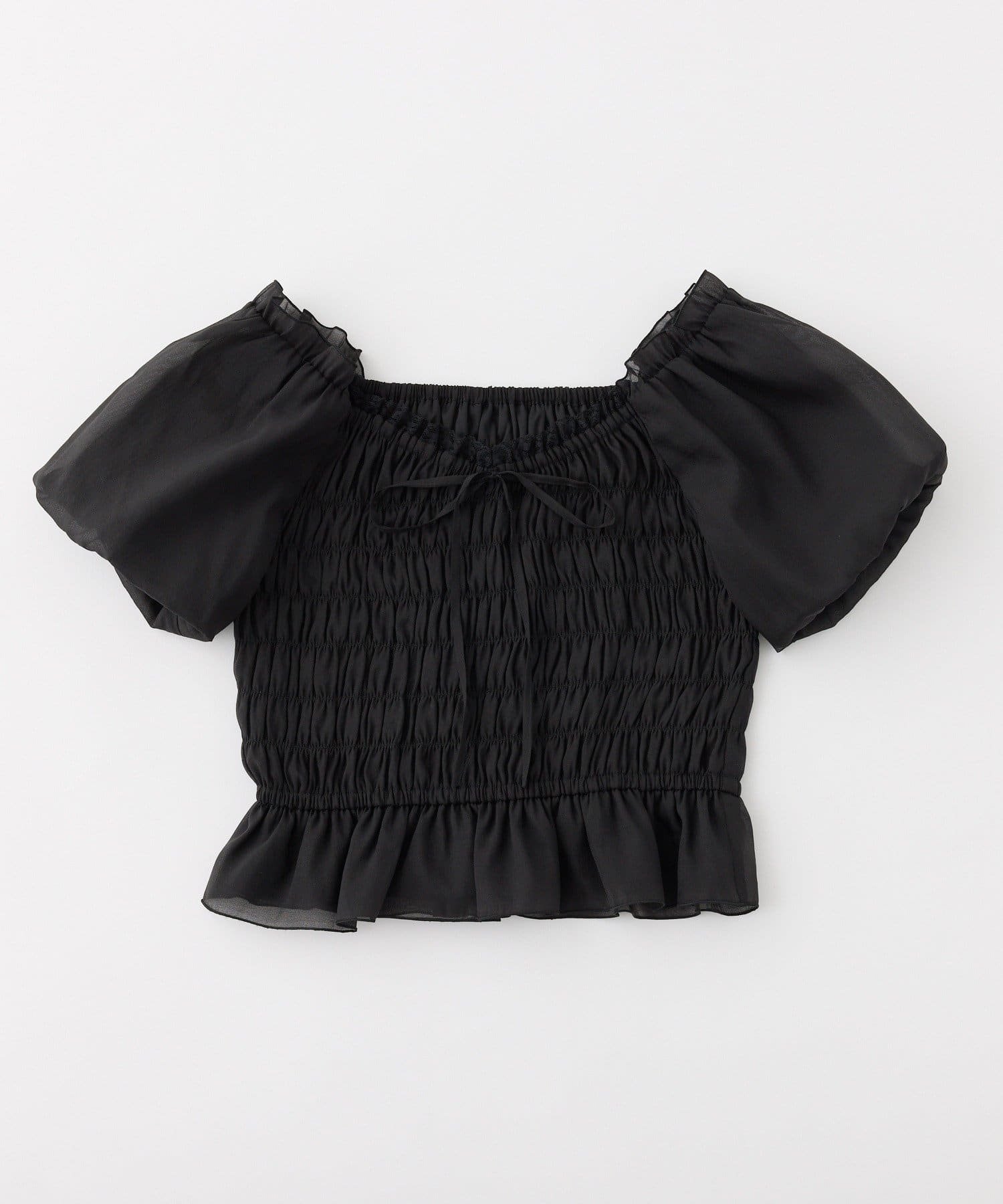 one after another NICE CLAUP(ワンアフターアナザー ナイスクラップ) シャーリングブラウス