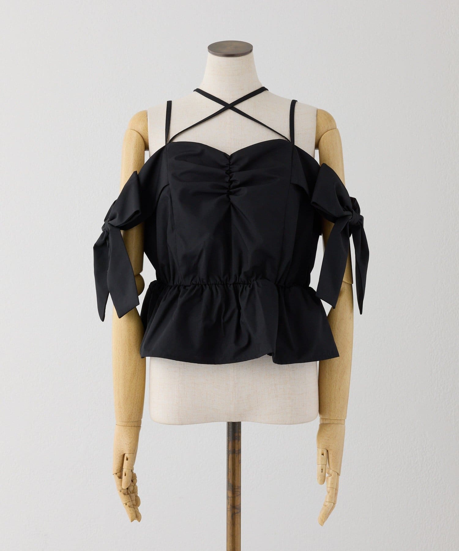 one after another NICE CLAUP(ワンアフターアナザー ナイスクラップ) サイドリボンオフショルブラウス