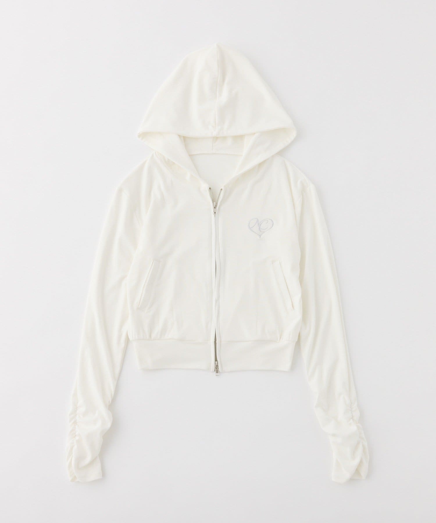 one after another NICE CLAUP(ワンアフターアナザー ナイスクラップ) 【UVカット】ロゴ刺繡パーカー