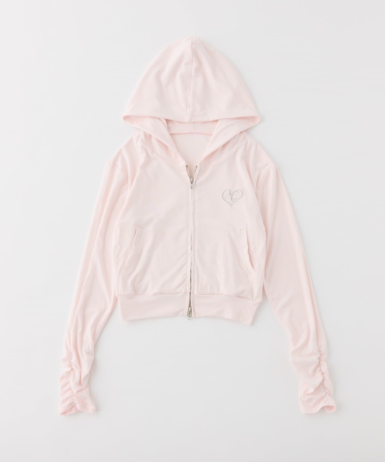 one after another NICE CLAUP(ワンアフターアナザー ナイスクラップ) 【UVカット】ロゴ刺繡パーカー