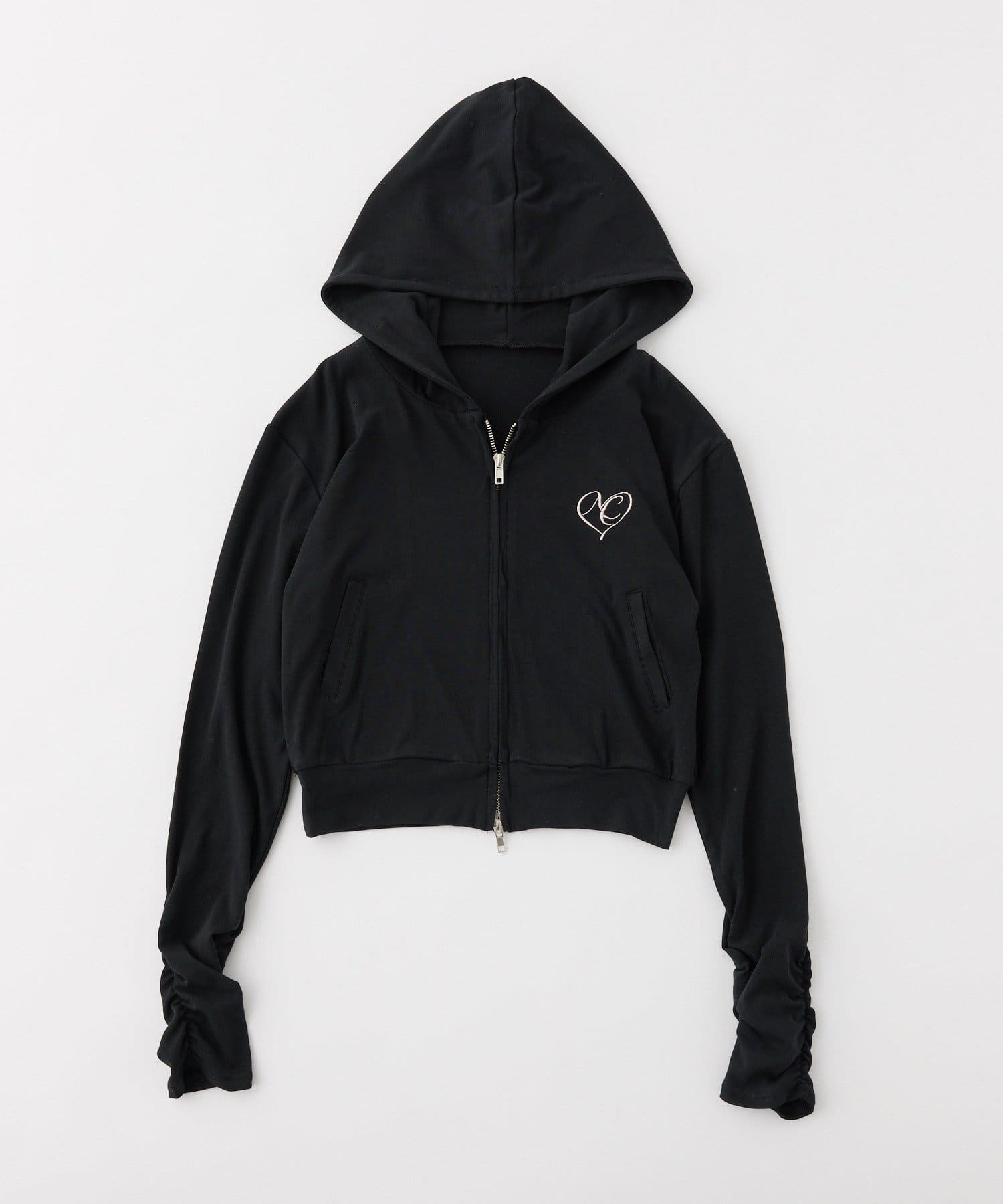 one after another NICE CLAUP(ワンアフターアナザー ナイスクラップ) 【UVカット】ロゴ刺繡パーカー