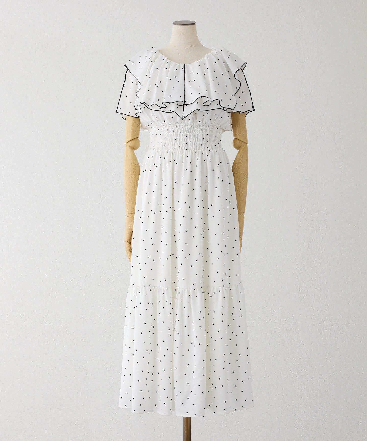 one after another NICE CLAUP(ワンアフターアナザー ナイスクラップ) アレンジスリーブフリルロングワンピース