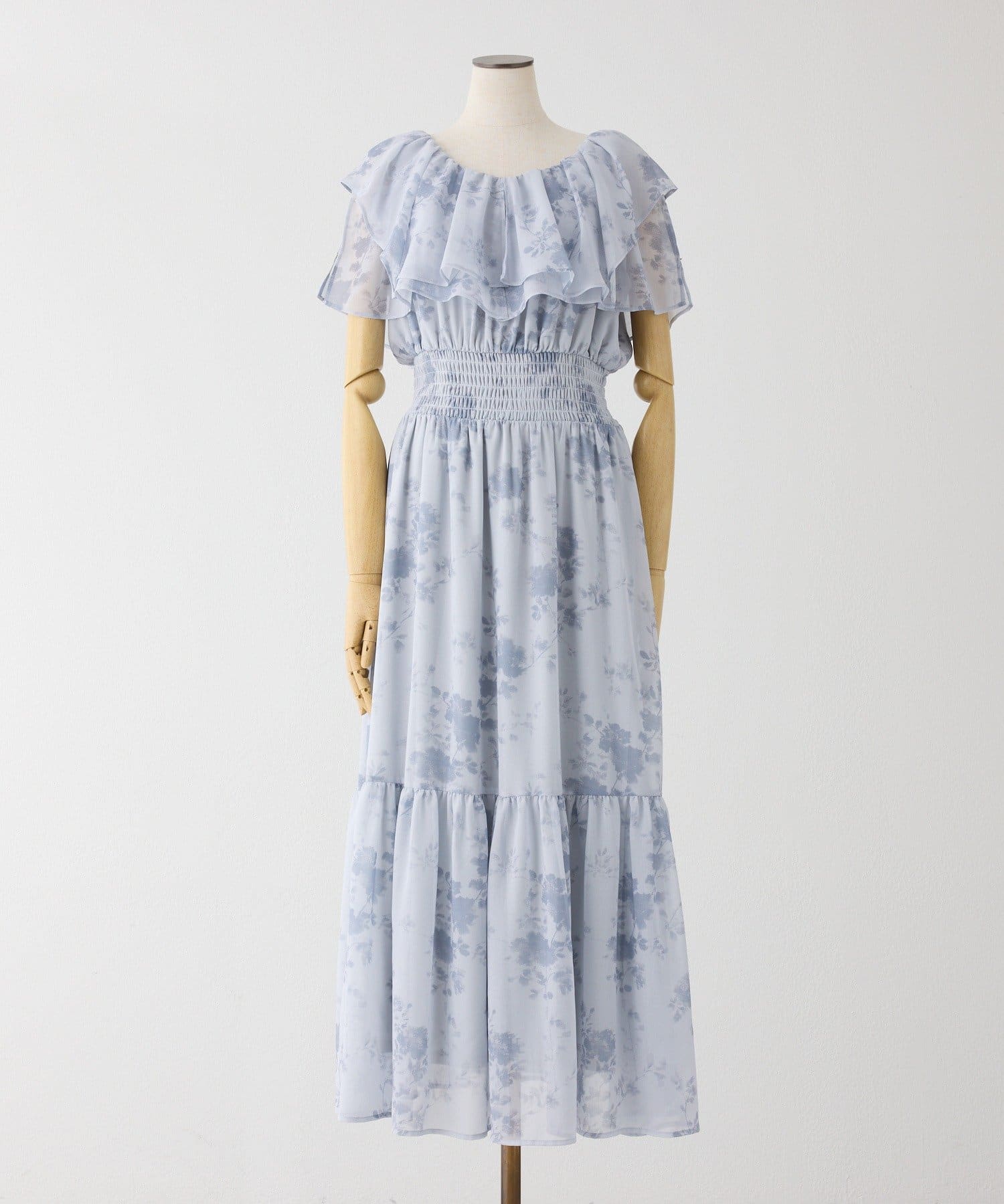 one after another NICE CLAUP(ワンアフターアナザー ナイスクラップ) アレンジスリーブフリルロングワンピース