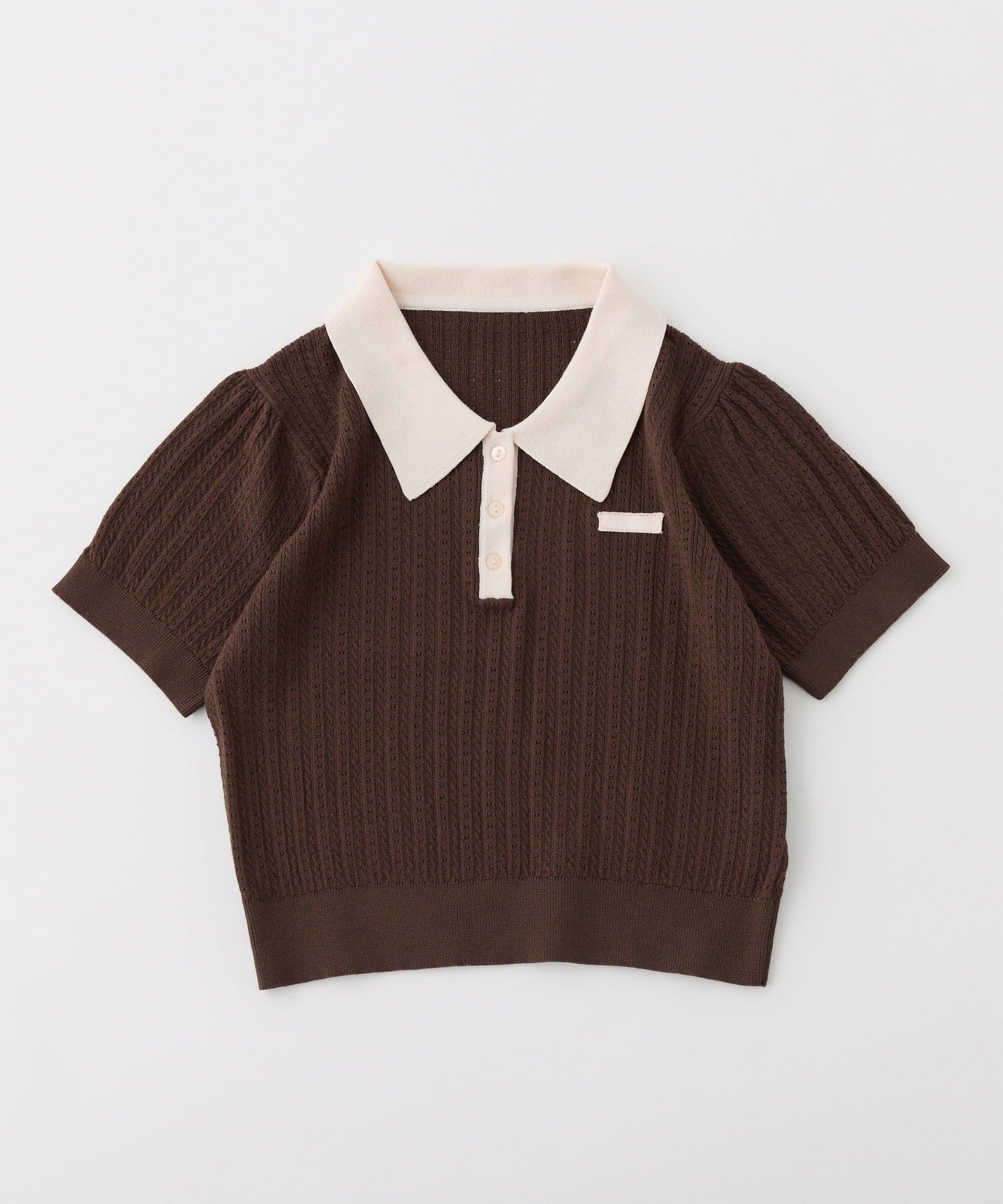 one after another NICE CLAUP(ワンアフターアナザー ナイスクラップ) アイレット配色襟ポロシャツ