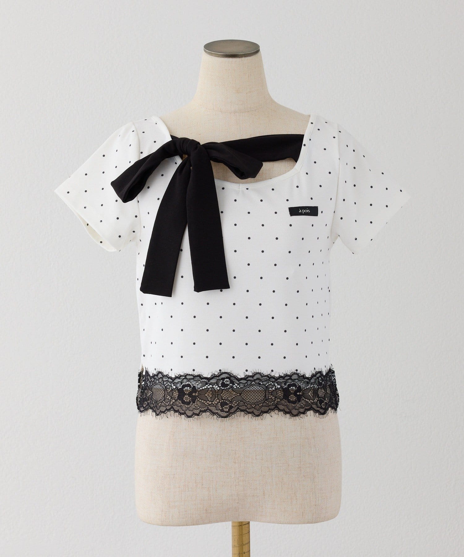 one after another NICE CLAUP(ワンアフターアナザー ナイスクラップ) 【Lace Collection】リボンテレコTee