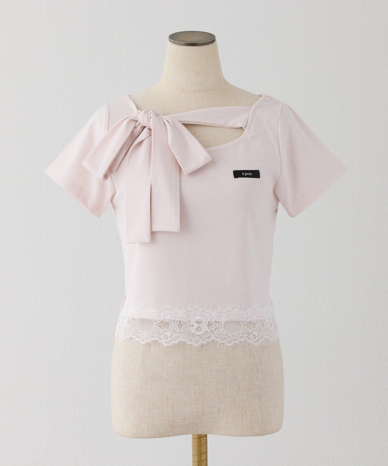 one after another NICE CLAUP(ワンアフターアナザー ナイスクラップ) 【Lace Collection】リボンテレコTee