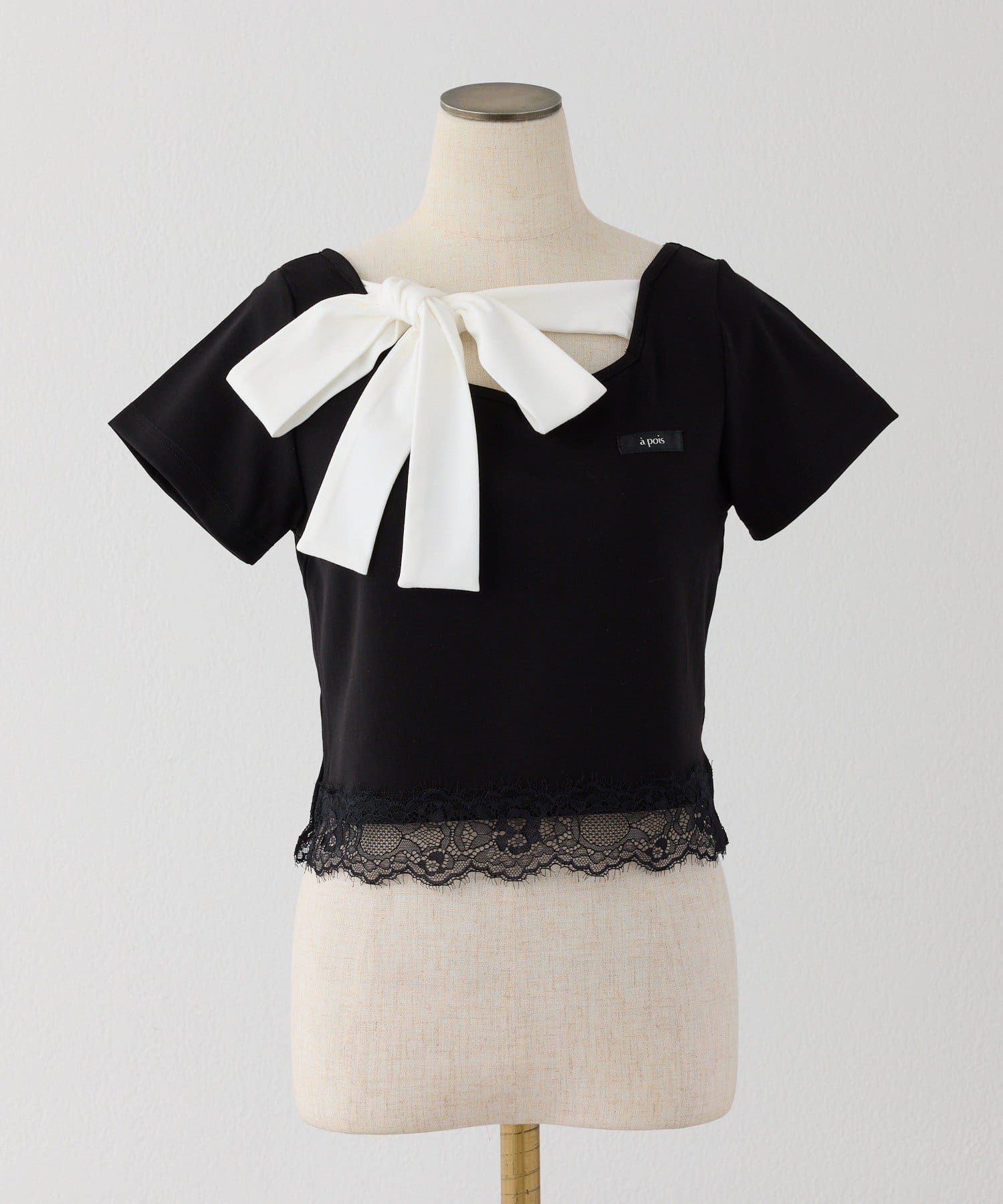 one after another NICE CLAUP(ワンアフターアナザー ナイスクラップ) 【Lace Collection】リボンテレコTee