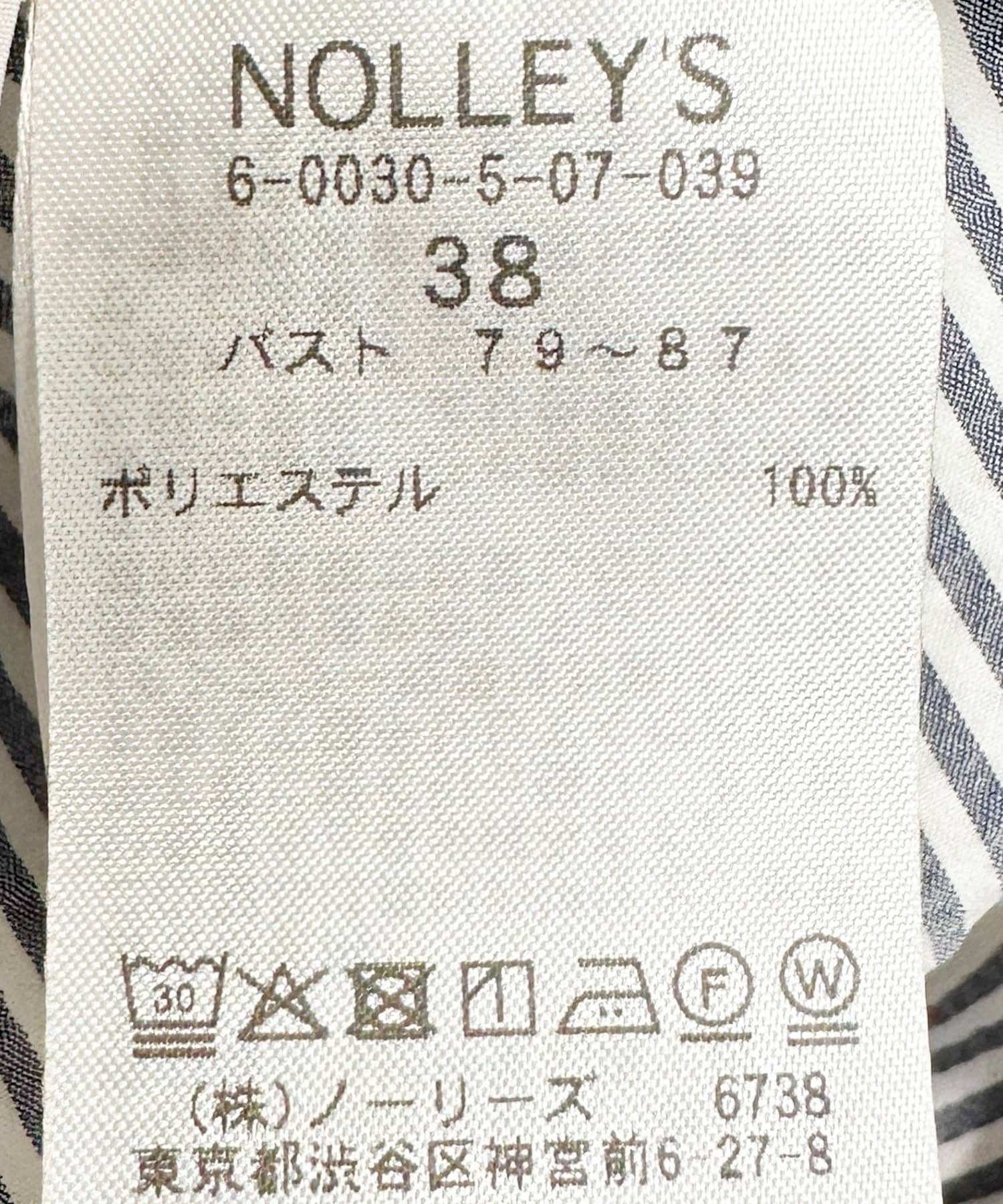 NOLLEY'S(ノーリーズ) ウォッシャブルサッカーシャツワンピース