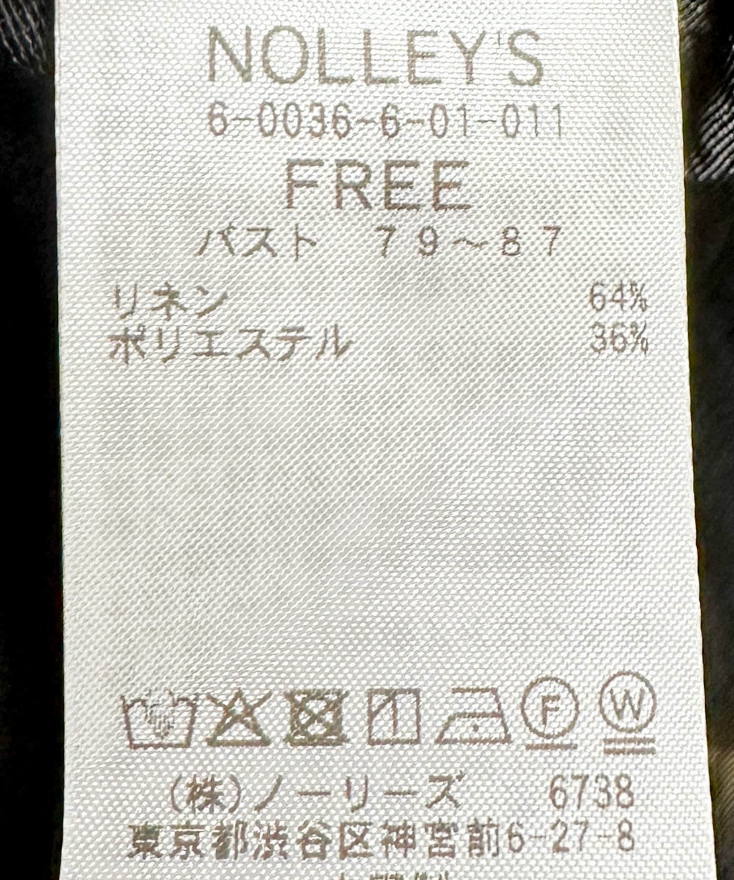 NOLLEY'S(ノーリーズ) ウォッシャブルシアーリネンカールマイヤー2WAYギャザーブラウス
