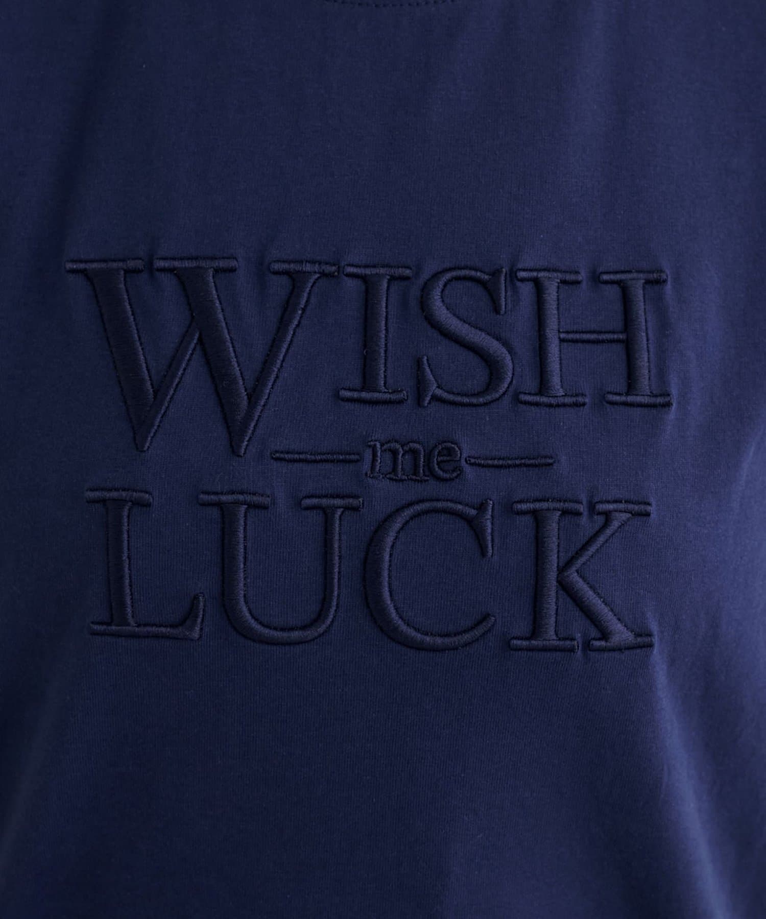 LARUTA(ラルータ) 厚盛り2段ロゴ刺繍Tシャツ