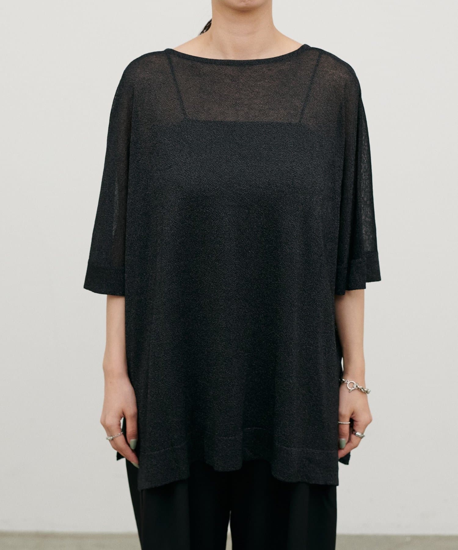 LARUTA(ラルータ) シアーボートネックニットプルオーバー