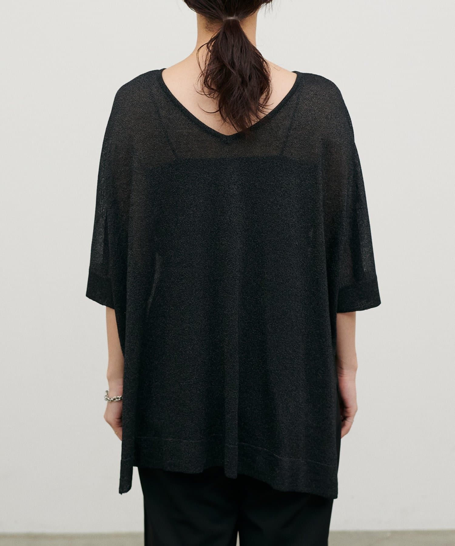 LARUTA(ラルータ) シアーボートネックニットプルオーバー