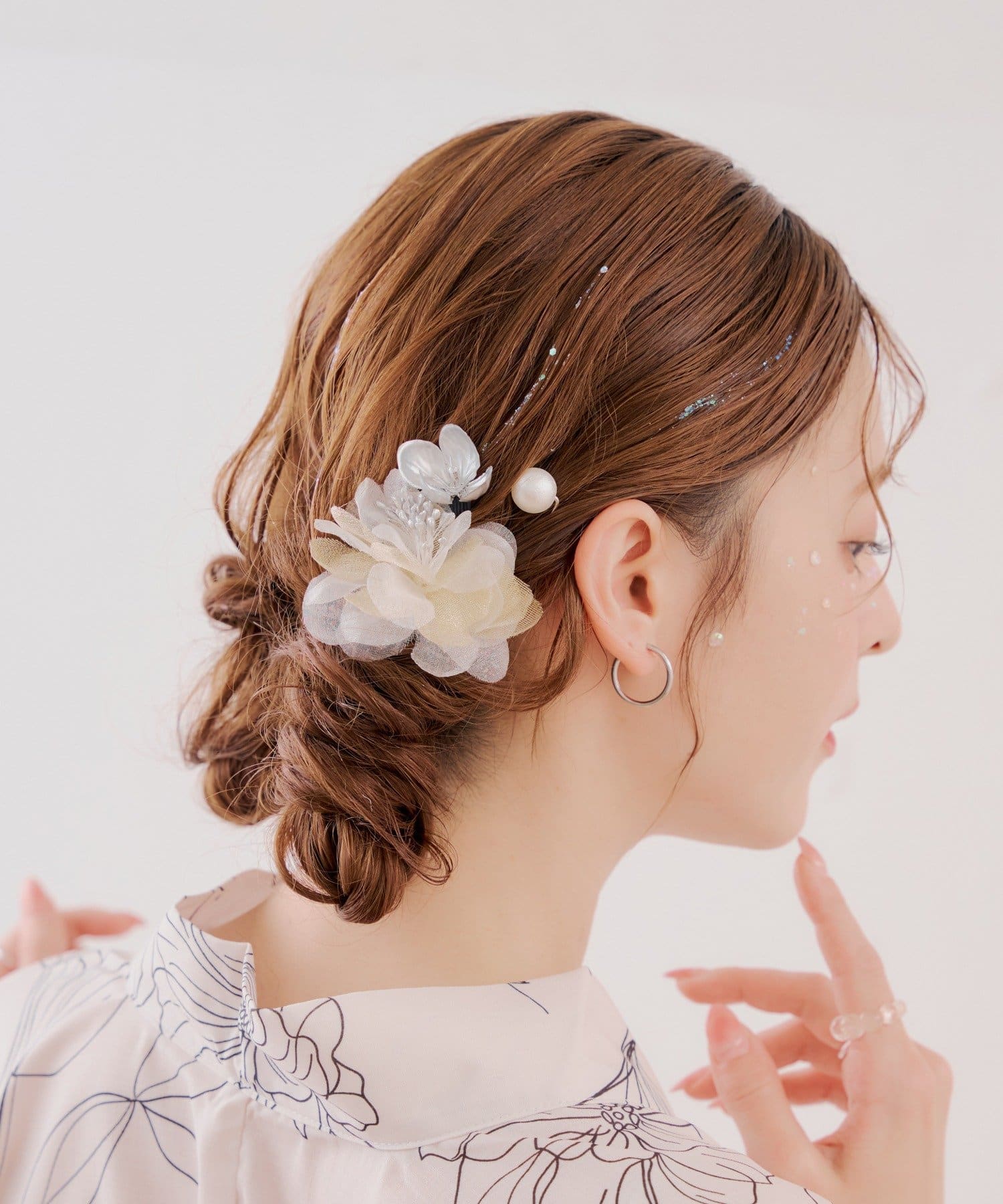 Lattice(ラティス) 【浴衣におすすめ】お花Uピンセット(3P)