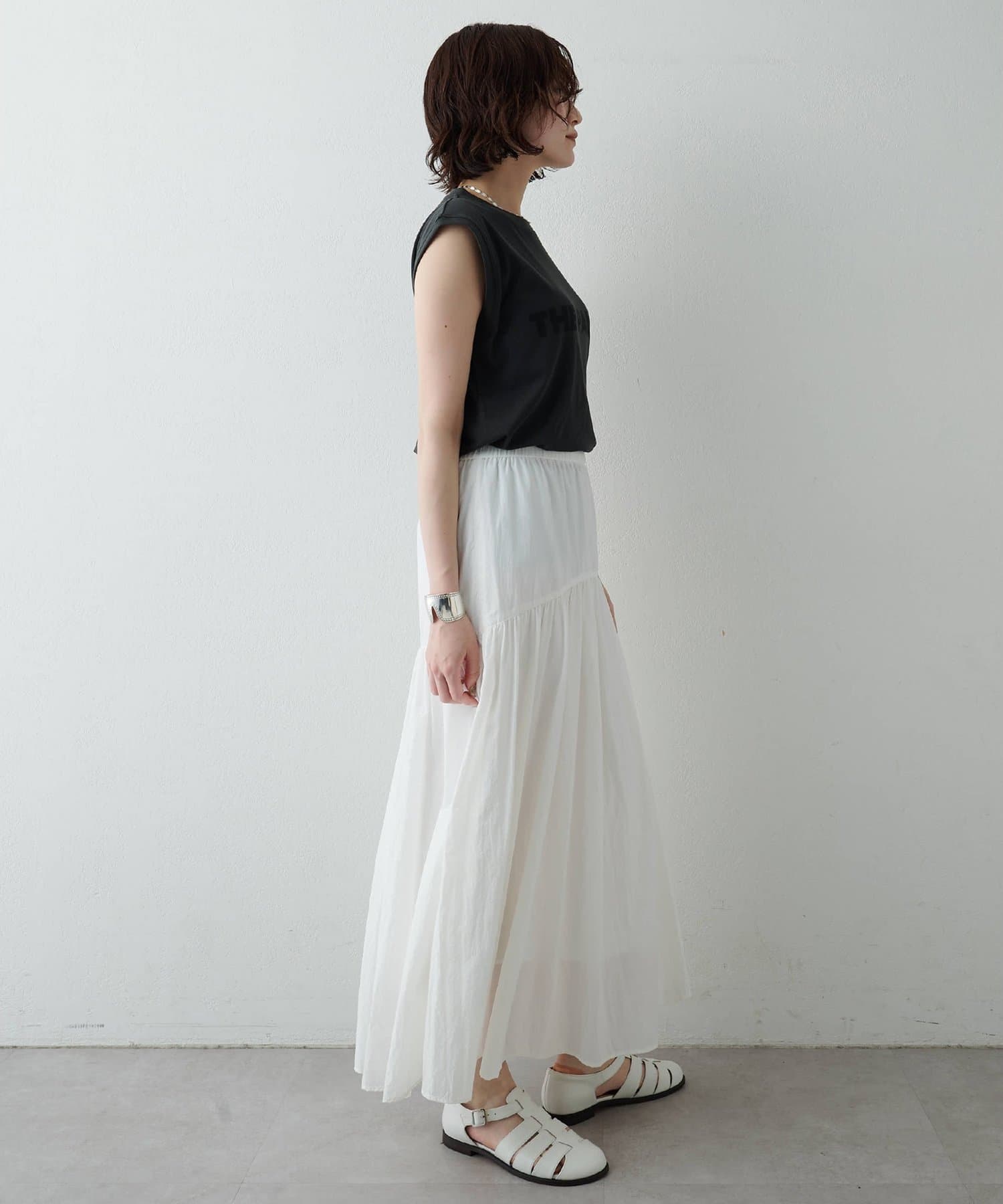 Whim Gazette(ウィム ガゼット) 【THE PAUSE】THE PAUSE ノースリーブTEE