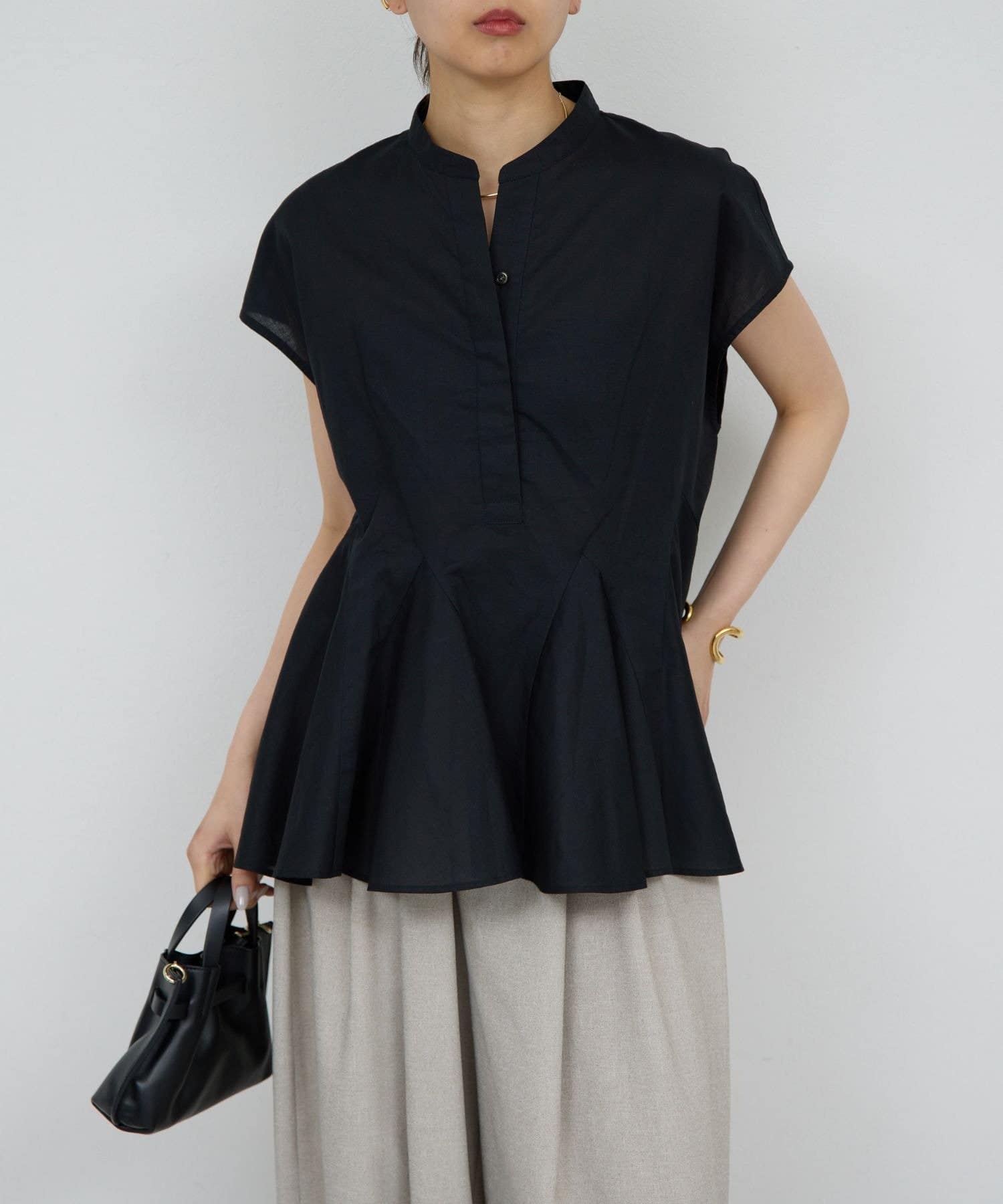 GALLARDAGALANTE(ガリャルダガランテ) ノースリフレアブラウス