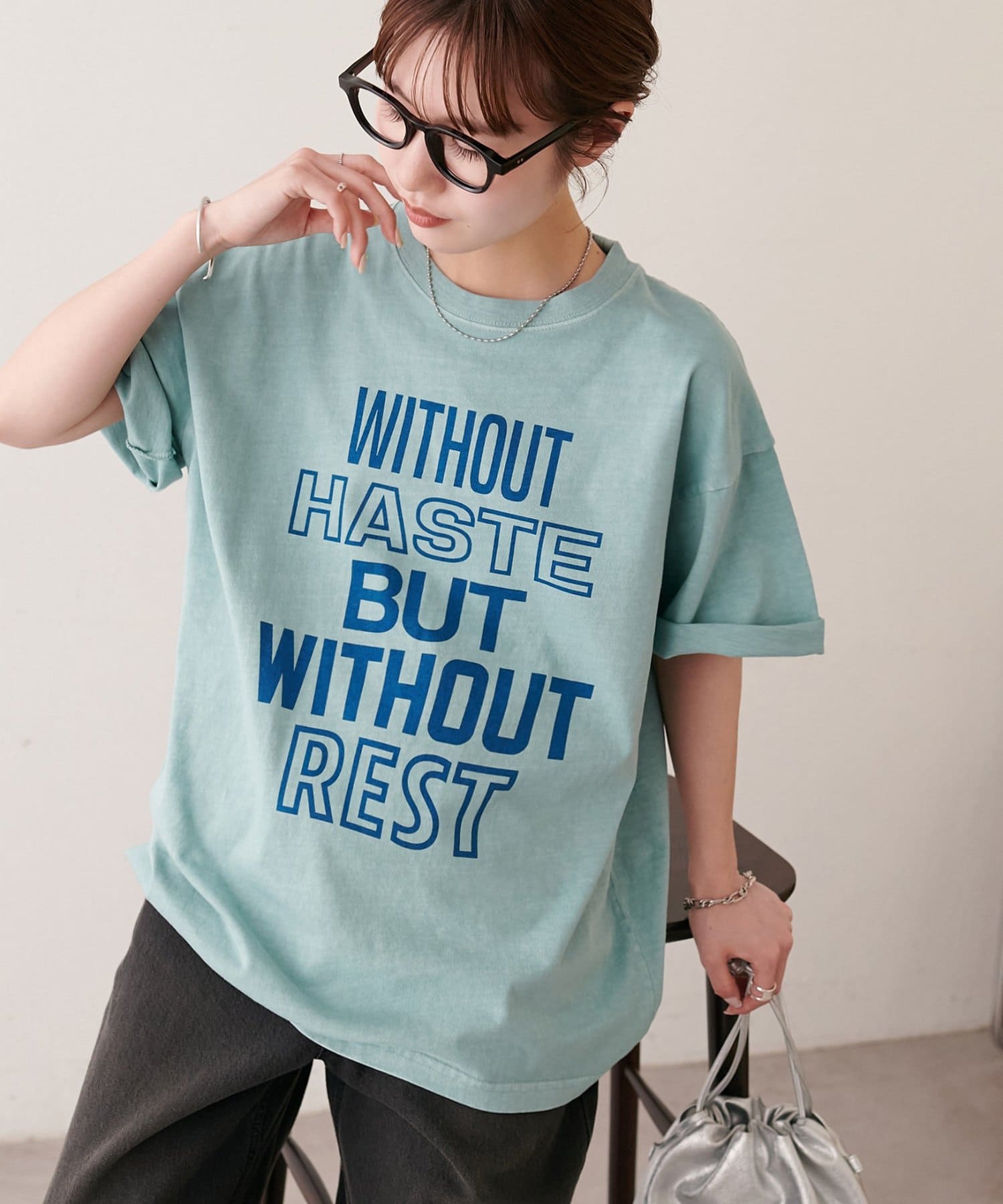 DISCOAT(ディスコート) 【Enlude】ピグメントカラーロゴT《ユニセックス》