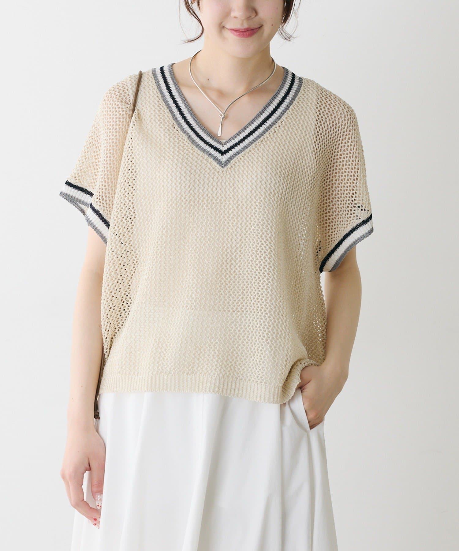 PUAL CE CIN(ピュアルセシン) メッシュニットチルデンベスト