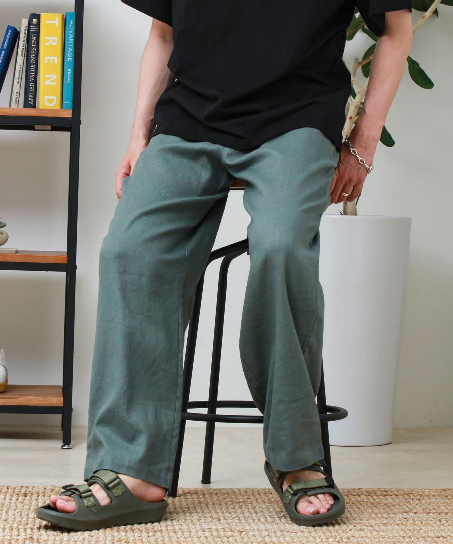 FREDY & GLOSTER(フレディ アンド グロスター) 【GEVACO/ゲバコ】コットンリネンイージーパンツ