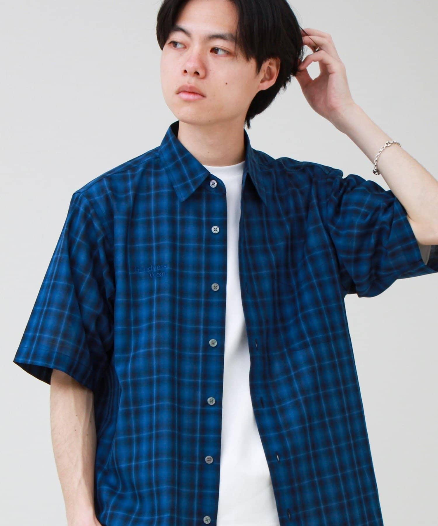 FREDY & GLOSTER(フレディ アンド グロスター) GOODNESS刺繍 オンブレー ショートスリーブシャツ