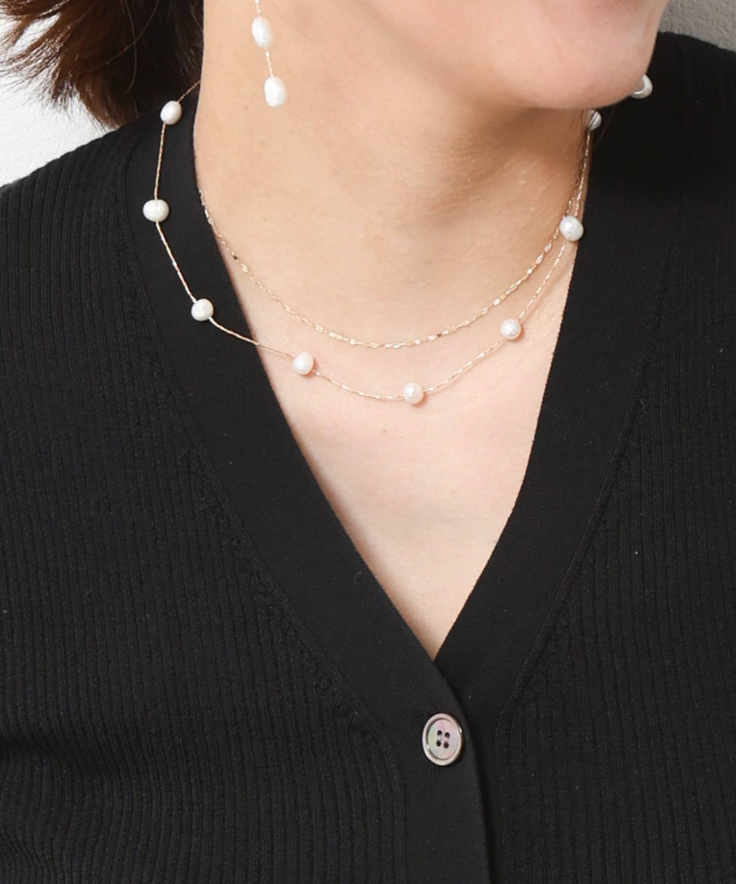 NOLLEY'S(ノーリーズ) 【松葉(yuki_nol)別注】スキップ淡水パールネックレス