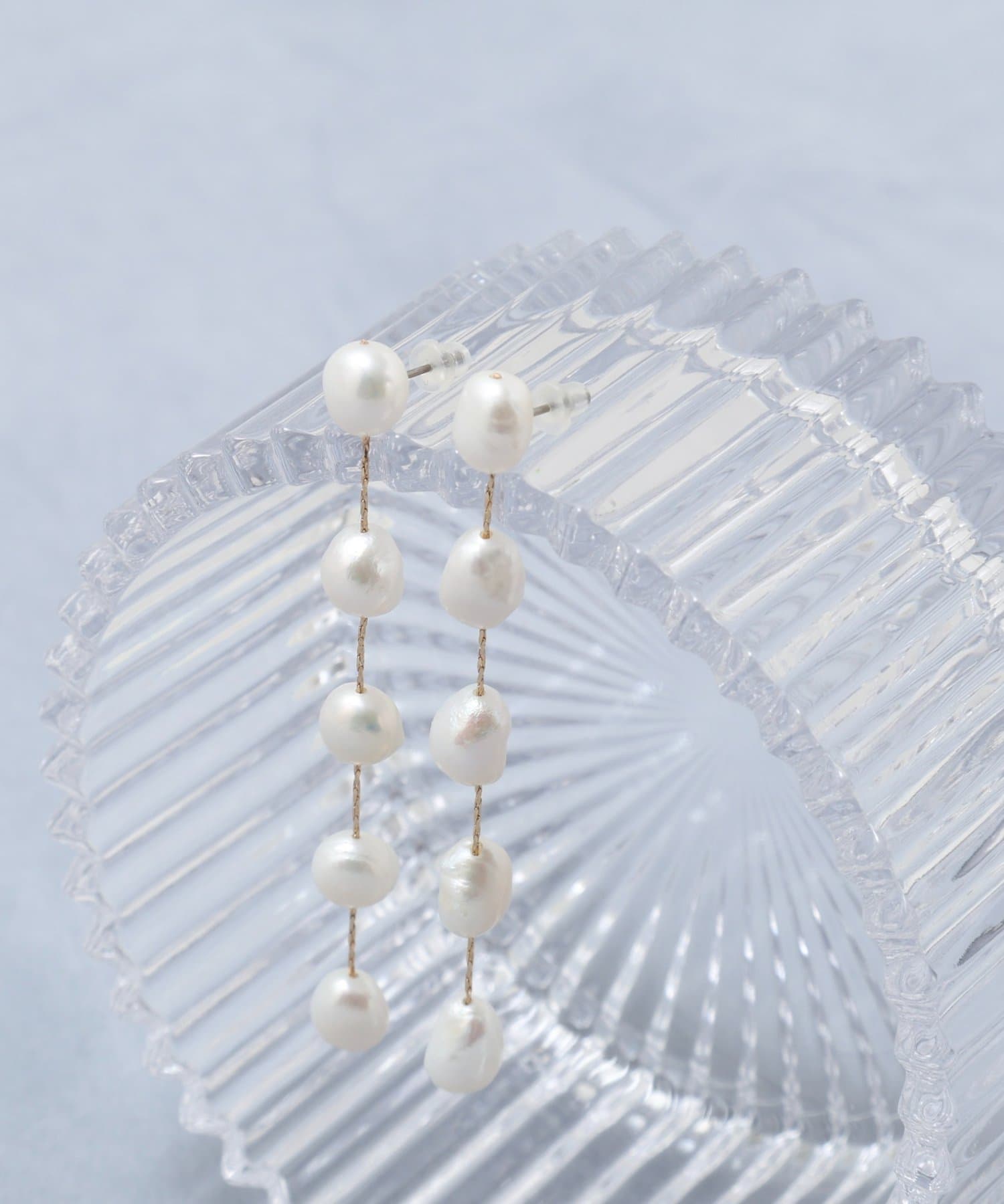 NOLLEY'S(ノーリーズ) 【松葉(yuki_nol)別注】スキップ淡水パールピアス