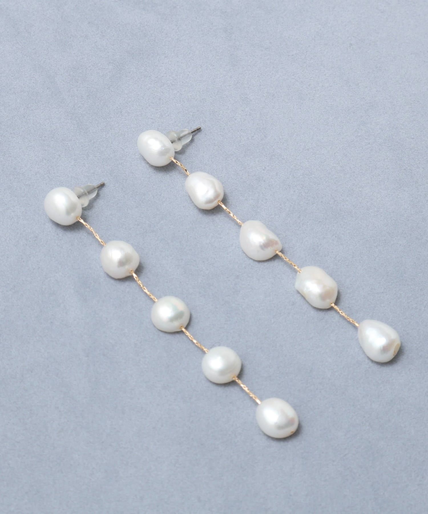 NOLLEY'S(ノーリーズ) 【松葉(yuki_nol)別注】スキップ淡水パールピアス