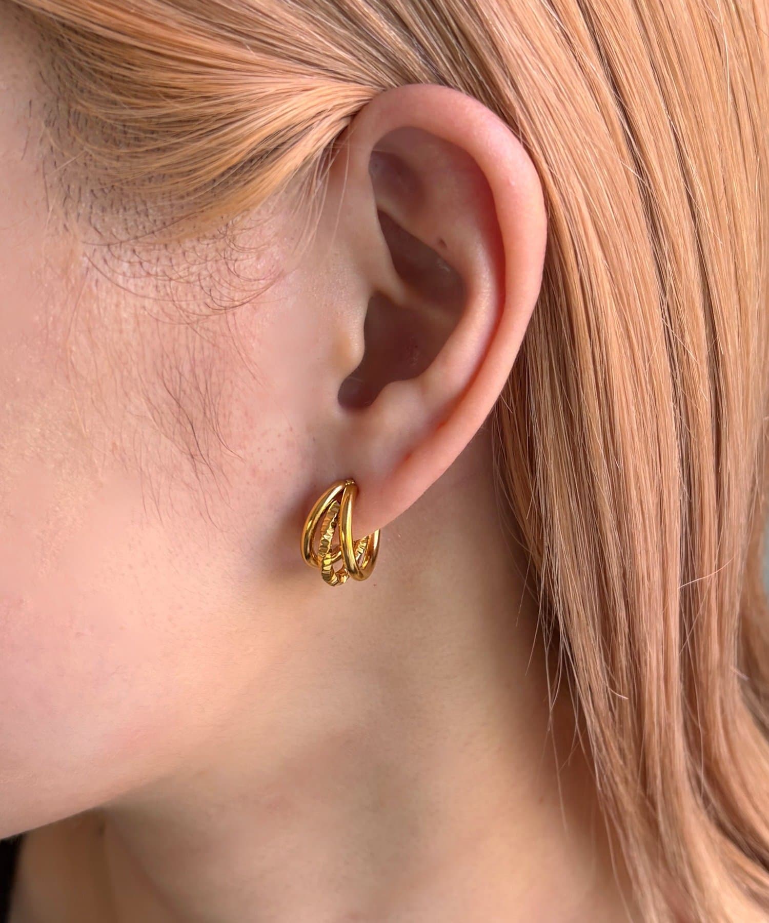 Lattice(ラティス) ＜ステンレス＞ニュアンスフープピアス