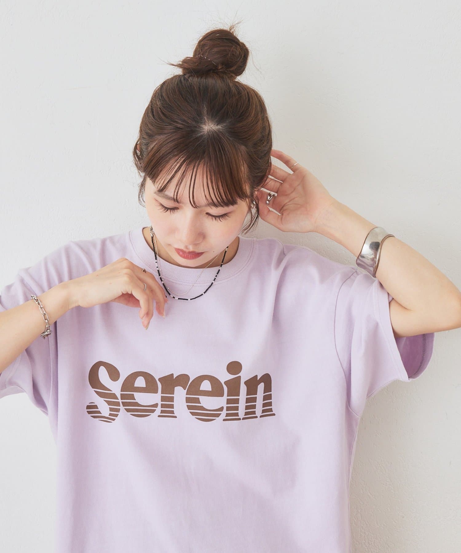 DISCOAT(ディスコート) 【Enlude】ピグメントレタリングTシャツ《ユニセックス》