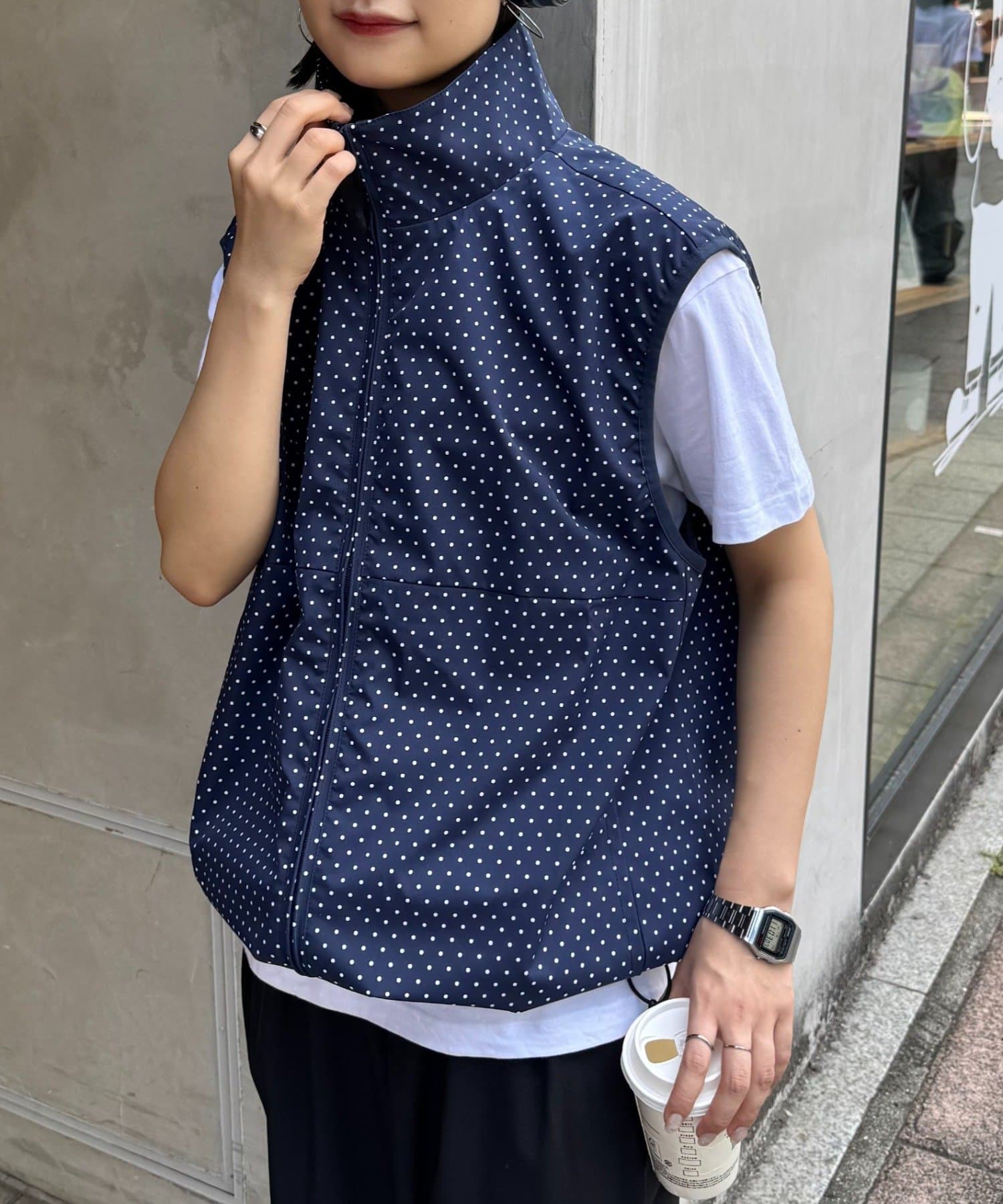 CIAOPANIC TYPY(チャオパニックティピー) 【WEB限定】【ユニセックス】撥水ドロストナイロンベスト