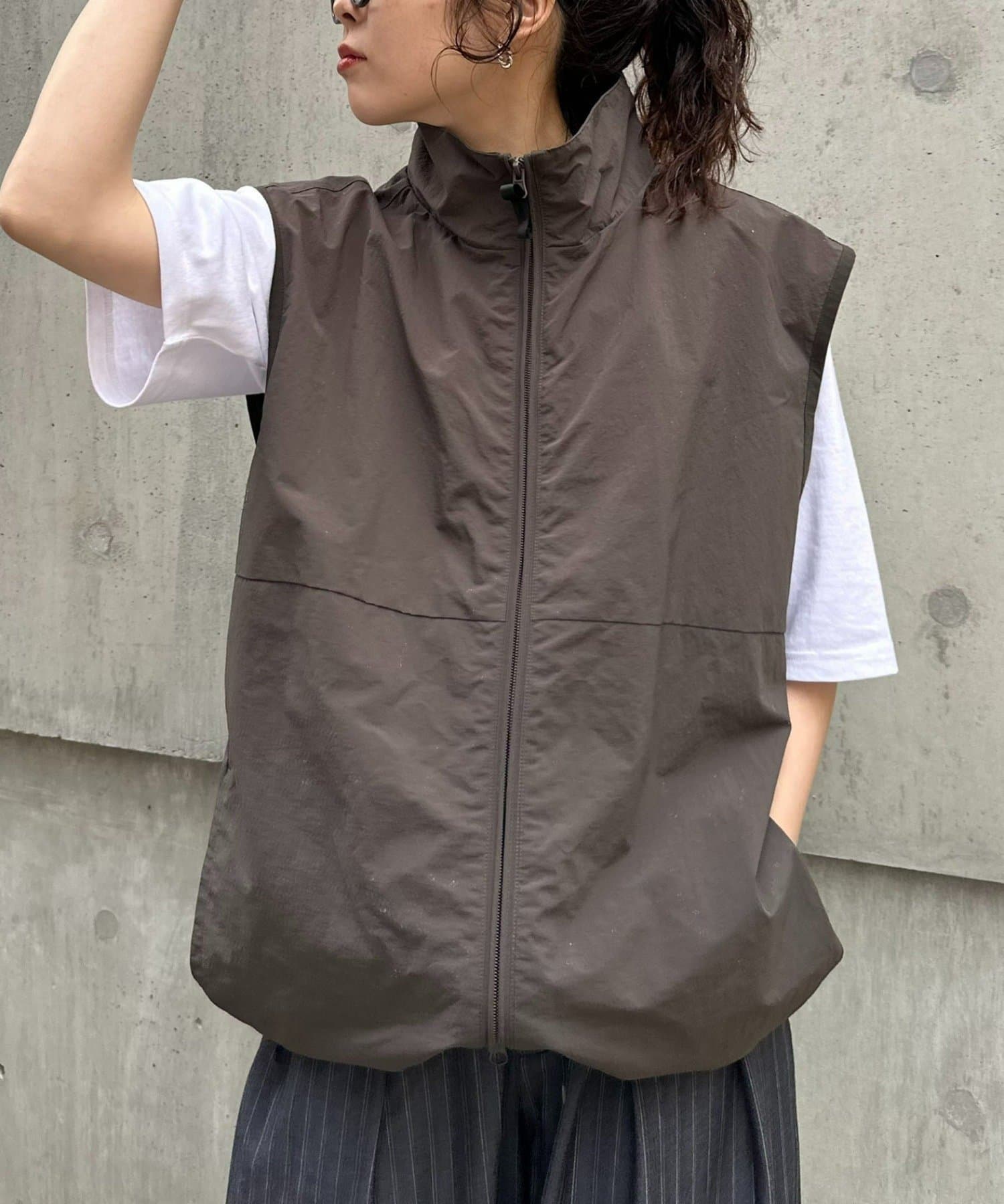 CIAOPANIC TYPY(チャオパニックティピー) 【WEB限定】【ユニセックス】撥水ドロストナイロンベスト