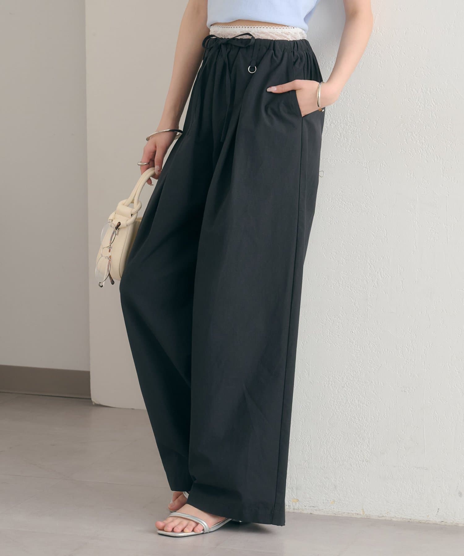 mystic(ミスティック) 【4日間限定15%OFF】ウエストレースイージーパンツ