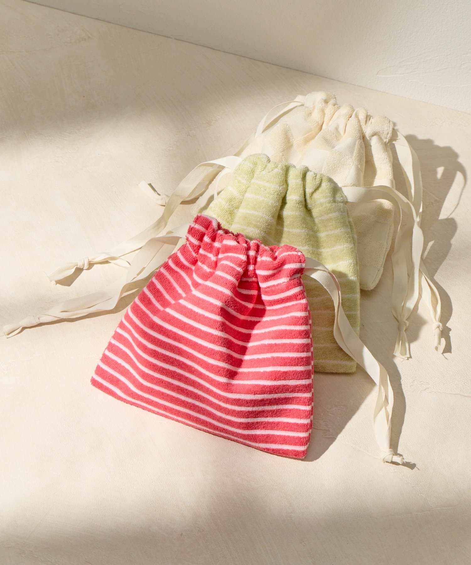 Lattice(ラティス) 【パイル地アイテム】巾着ポーチ