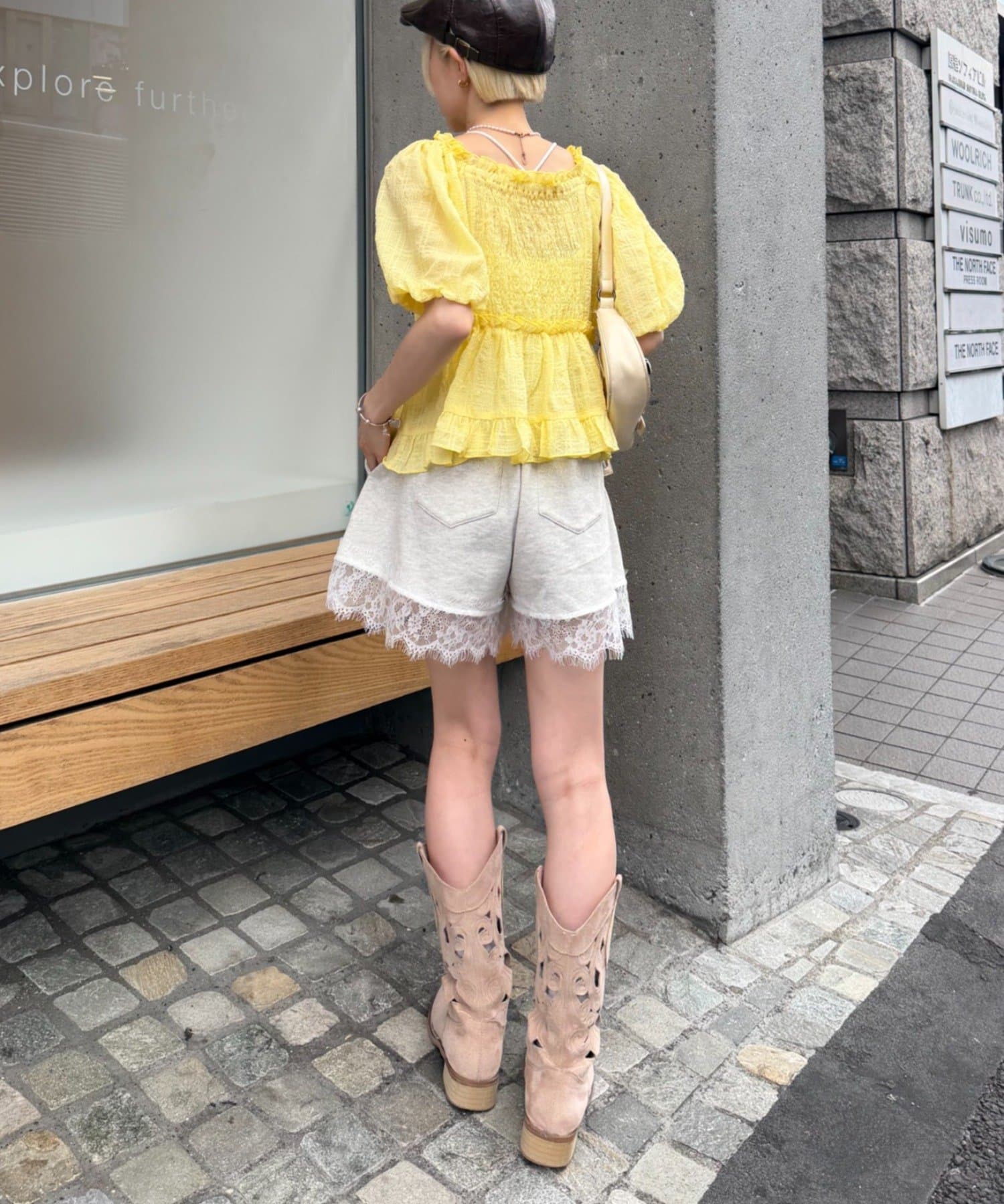 w closet(ダブルクローゼット) 【2WAY/5色展開】オフショルフリルブラウス