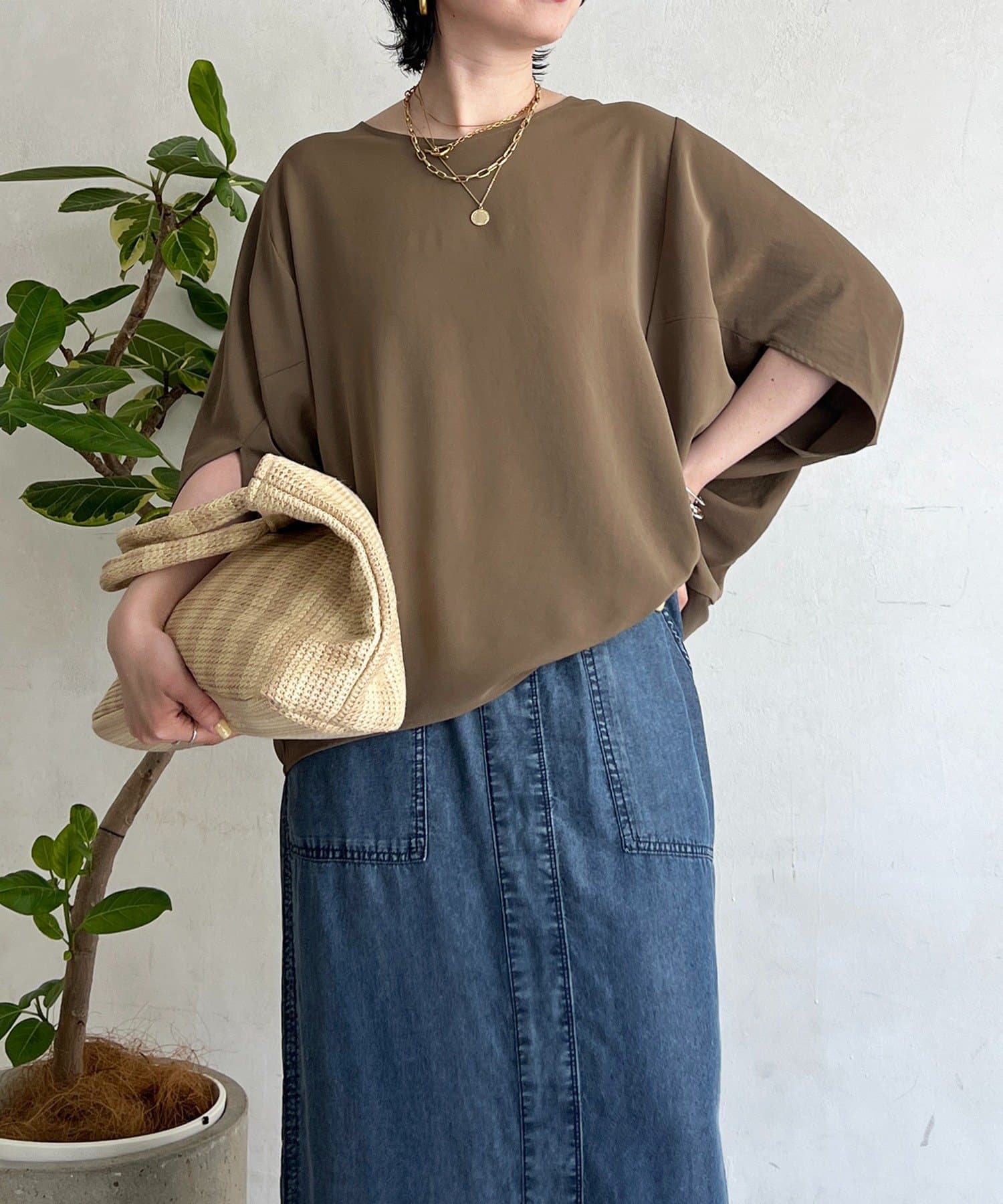 un dix cors(アンディコール) ワッシャーストレッチプルオーバー
