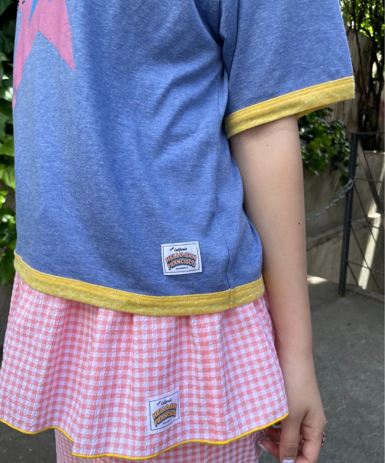 CIAOPANIC TYPY(チャオパニックティピー) 【HELLO.SANFRANCISCO/ハローサンフランシスコ】ラインストーンプリントリンガーTEE