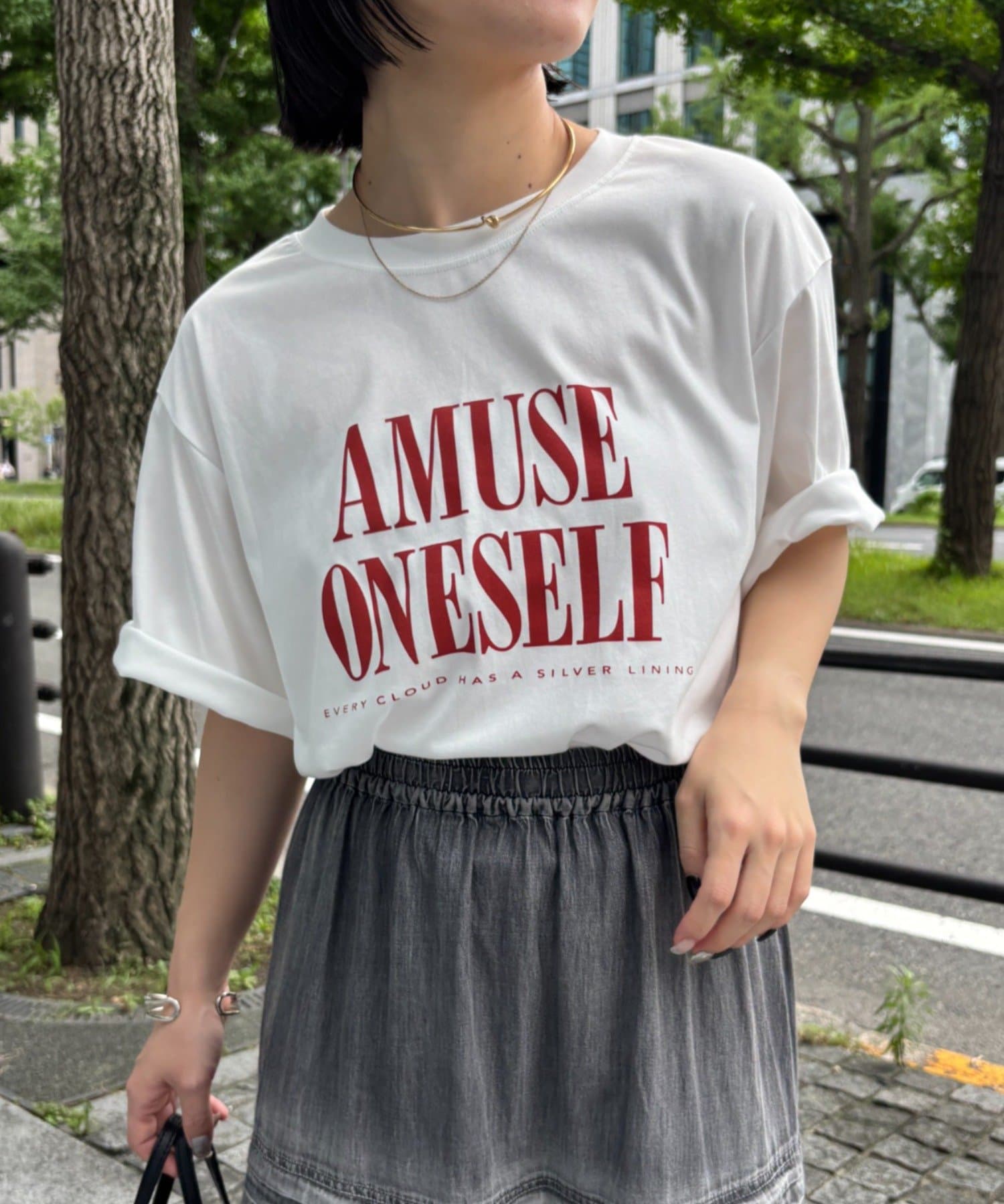 Jena　espace merveilleux(ジェナ　エスパスメルヴェイユ) 〈7/17インスタライブご紹介アイテム〉ロゴスムースTシャツ