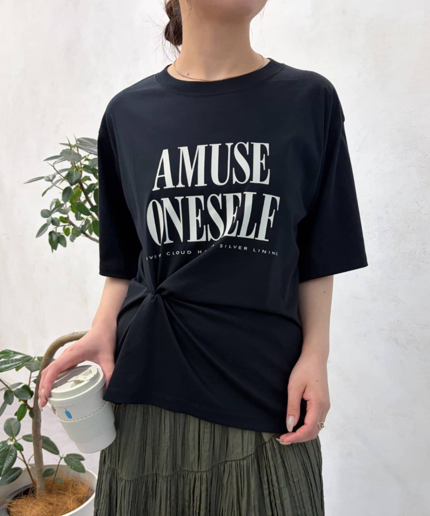 Jena　espace merveilleux(ジェナ　エスパスメルヴェイユ) 〈7/17インスタライブご紹介アイテム〉ロゴスムースTシャツ