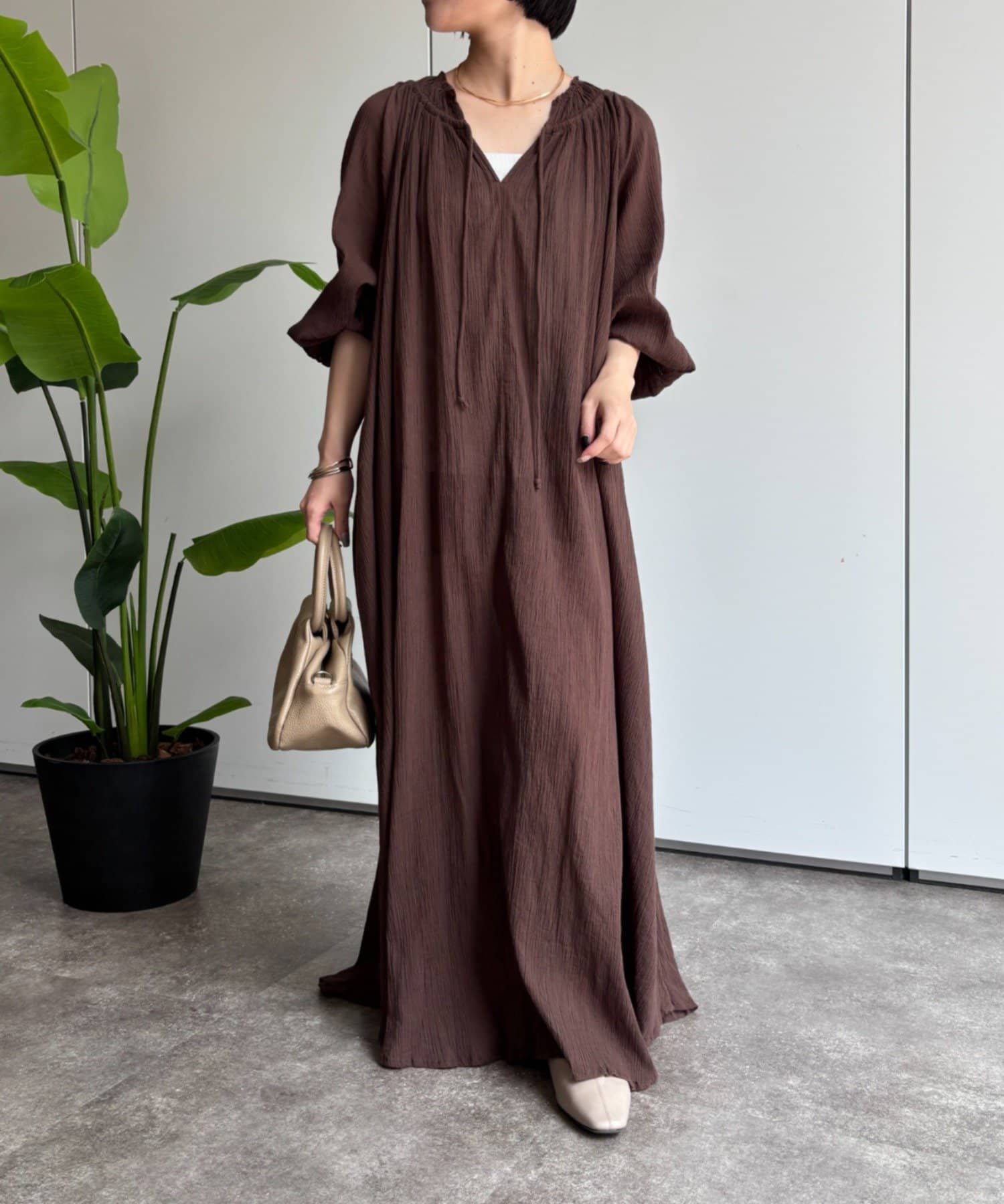 Jena　espace merveilleux(ジェナ　エスパスメルヴェイユ) ネックリボンワンピース