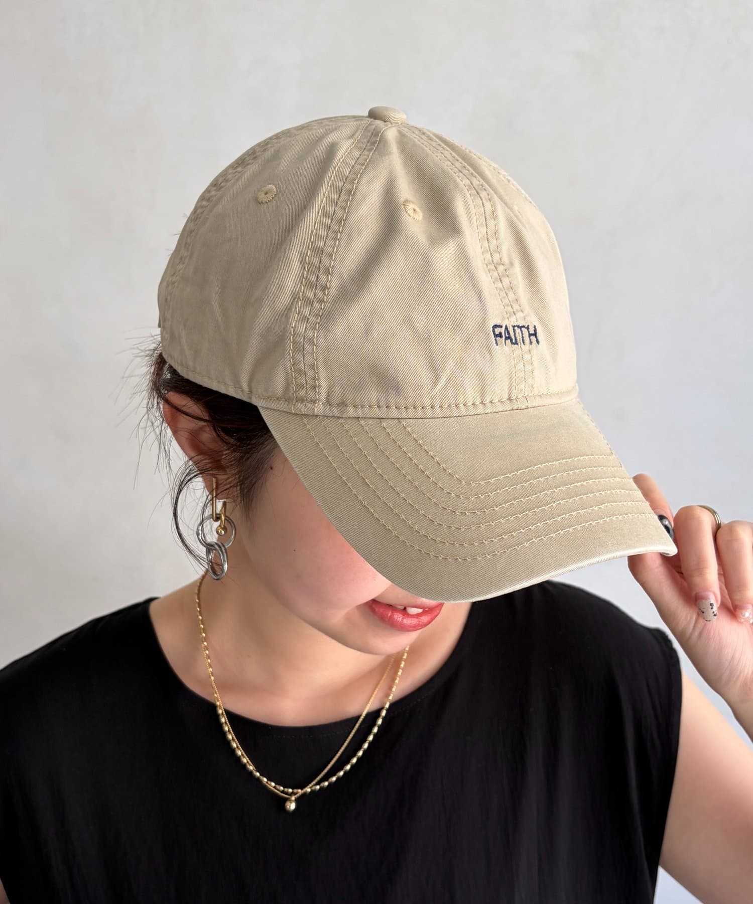 Chez toi(シェトワ) BACK刺繍FAITHキャップ