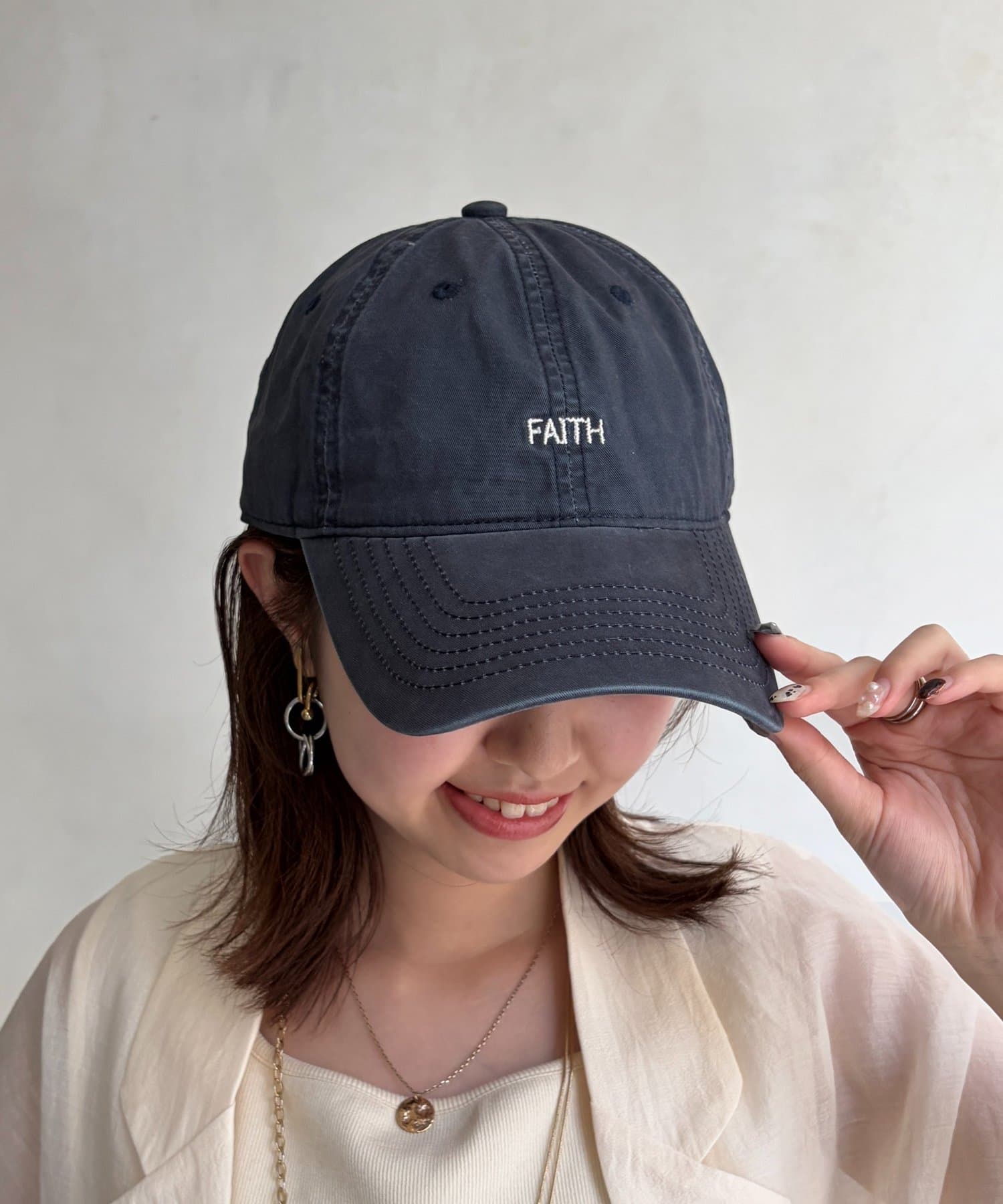 Chez toi(シェトワ) BACK刺繍FAITHキャップ