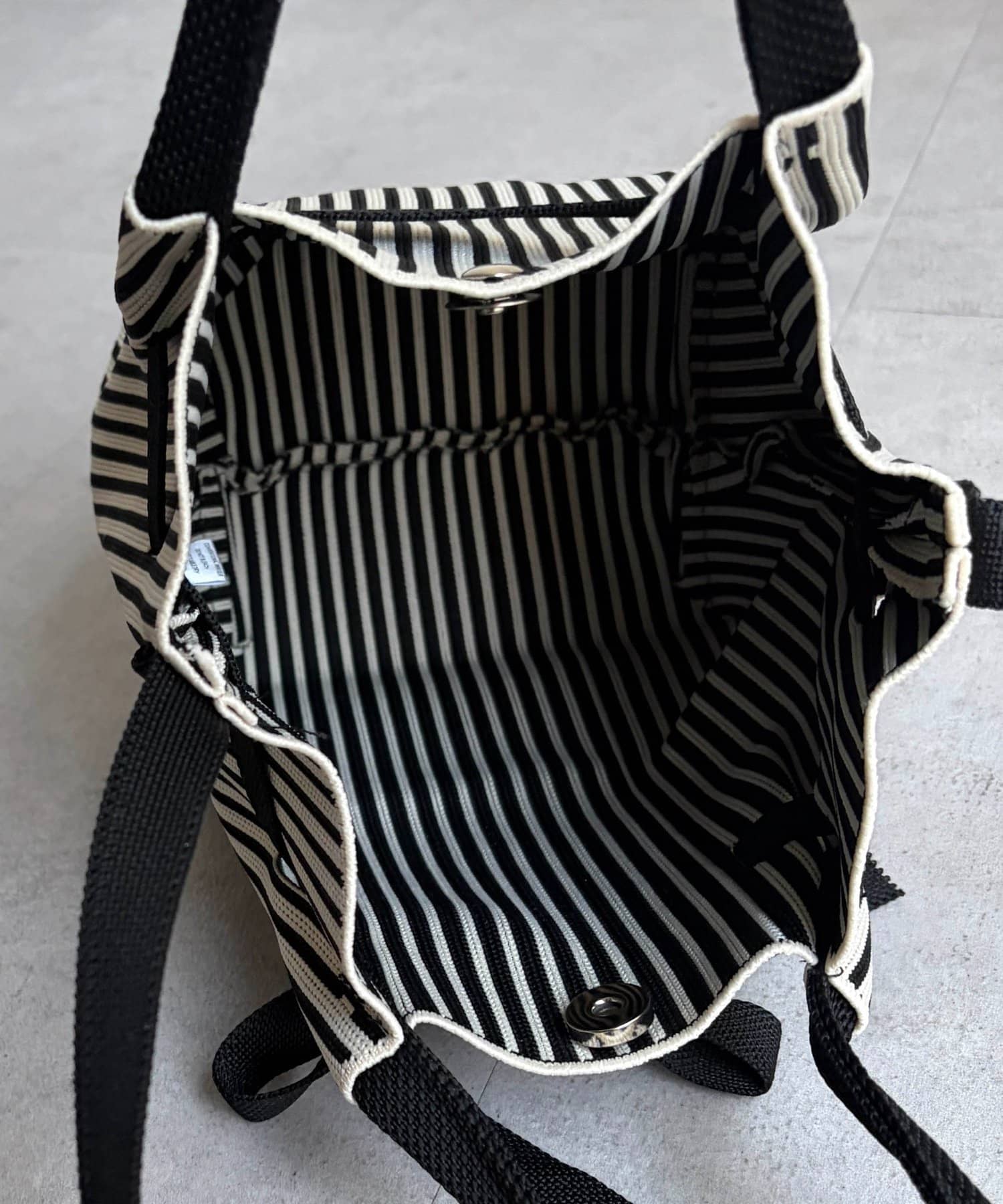 Chez toi(シェトワ) ストライプミニトートBAG