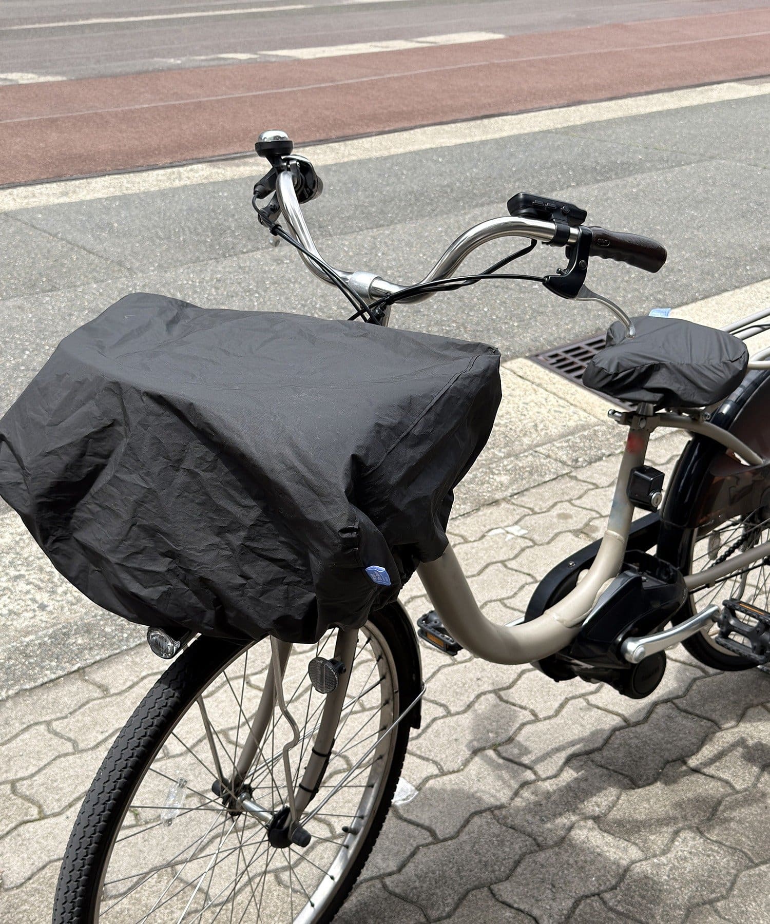 3COINS(スリーコインズ) 自転車カゴサドルカバーセット